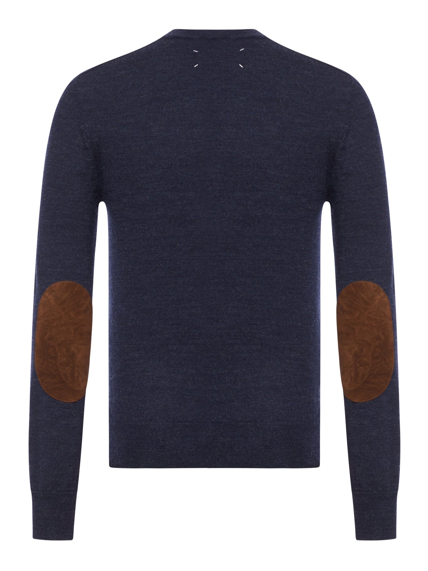 WOOL SWEATER WITH ELBOW PATCHES - 2