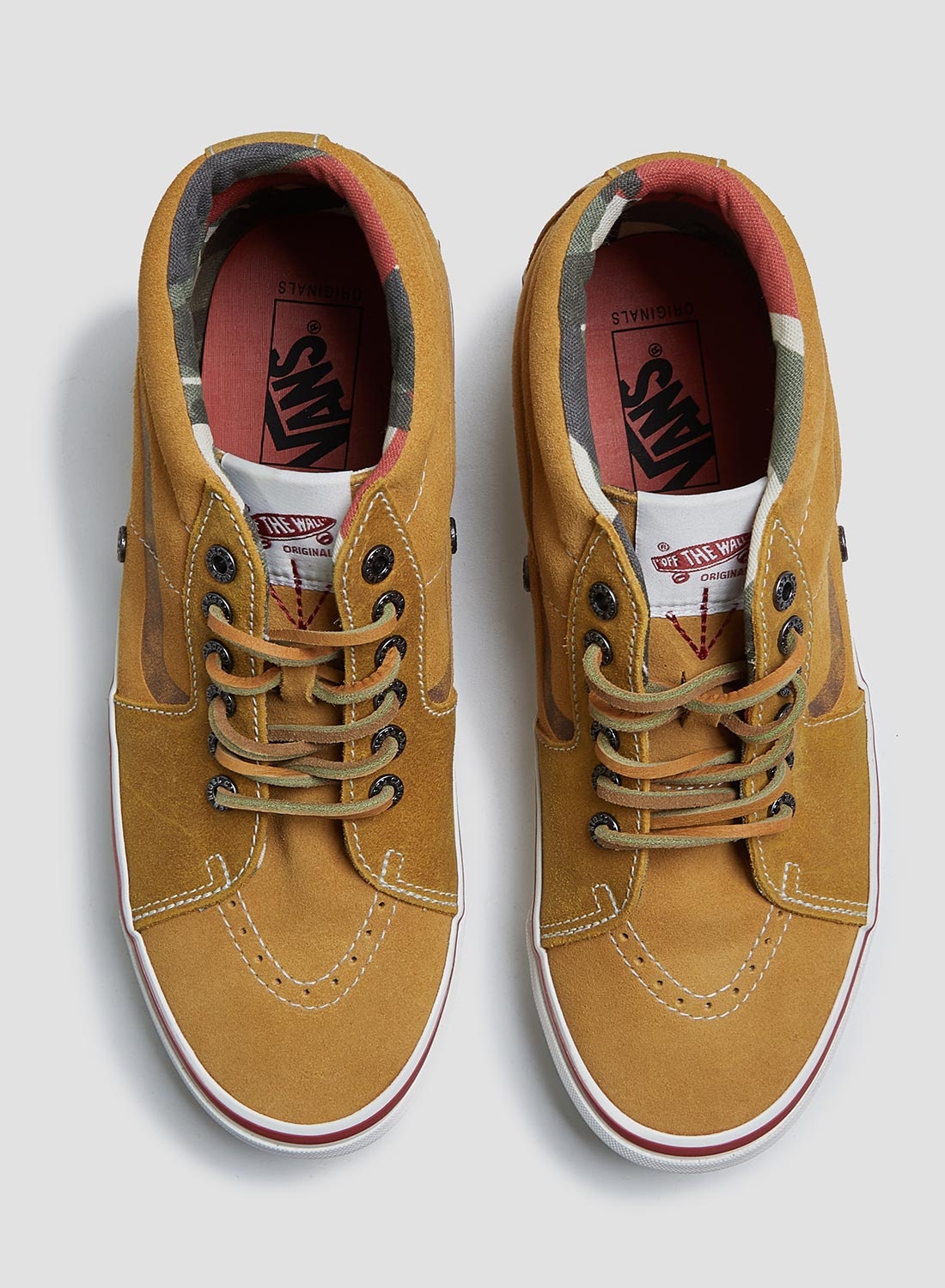 Vans Vault x Nigel Cabourn OG SK8-Mid LX in Vintage Suede Tan - 5