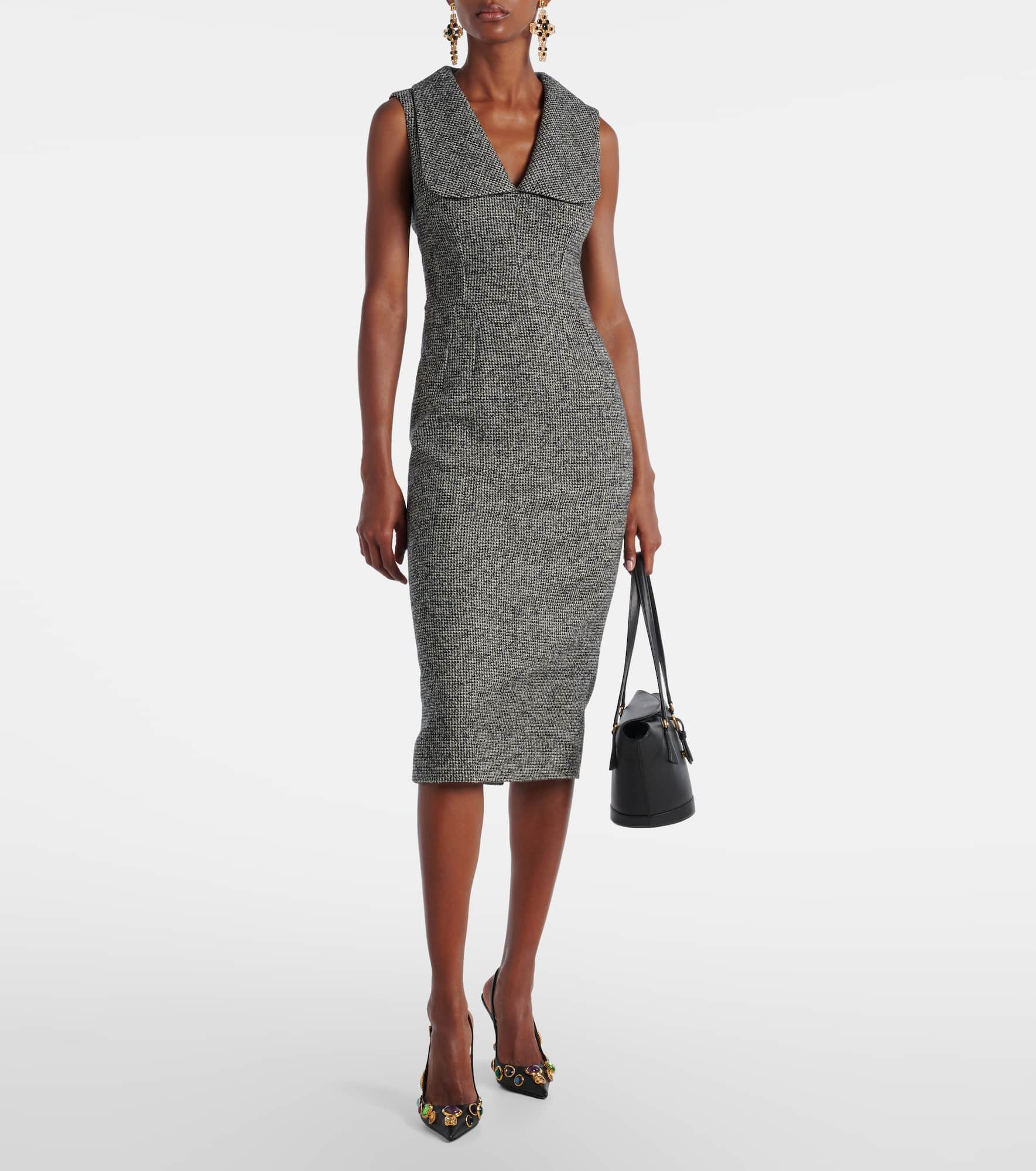 Wool-blend midi dress - 2
