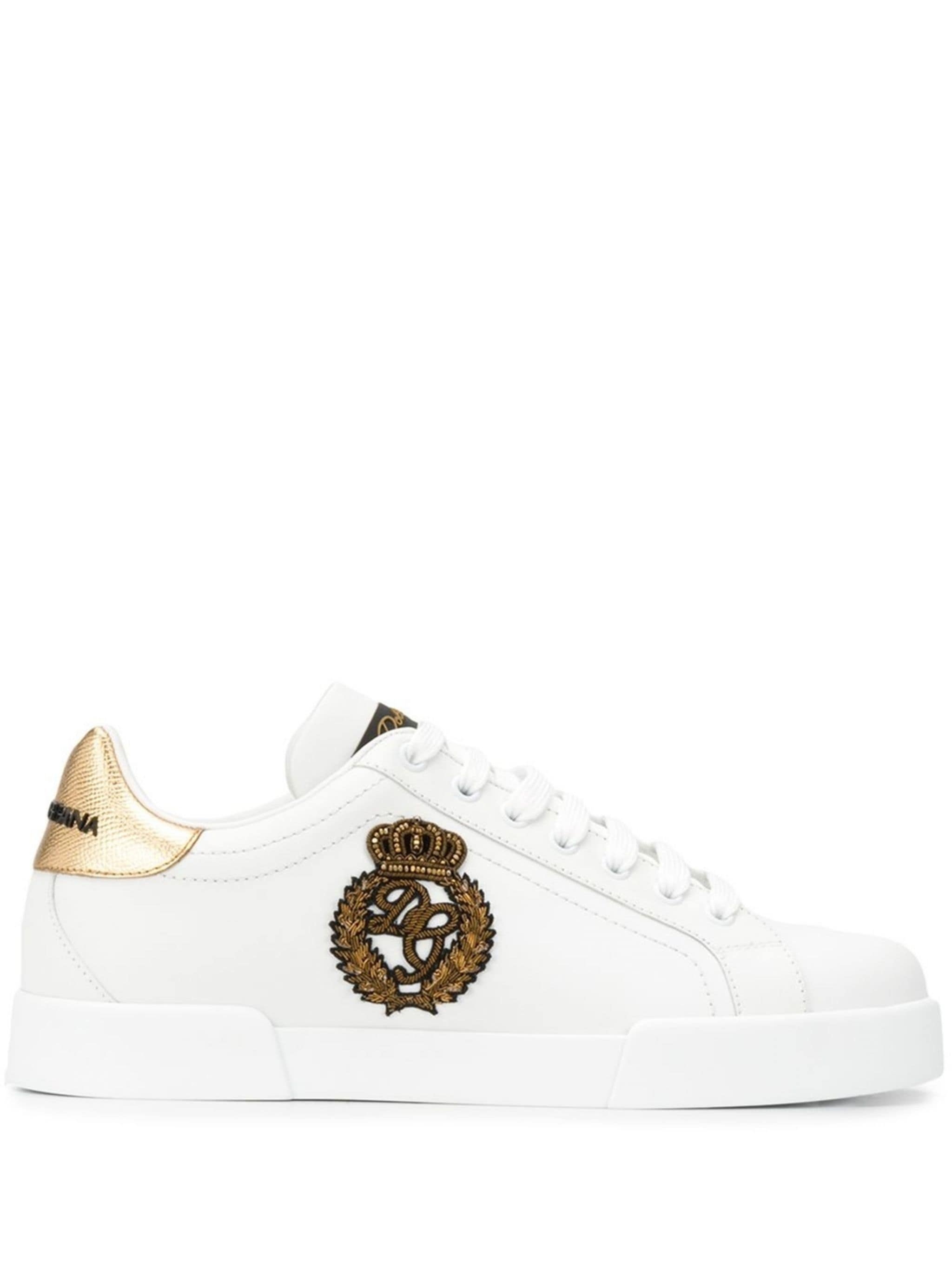 Portofino logo crest leather sneakers - 1