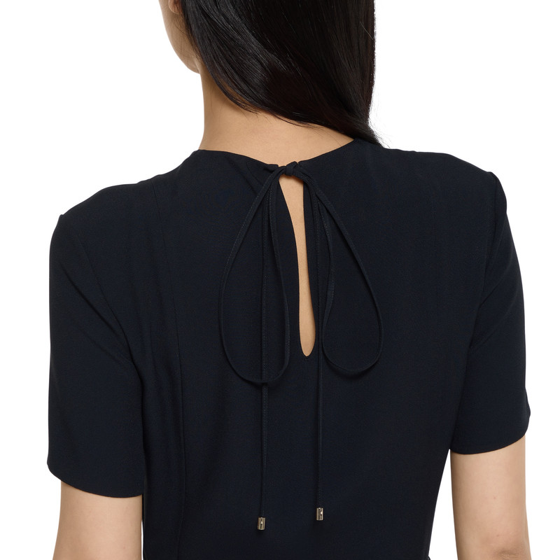 Satin dress with Double G belt 6