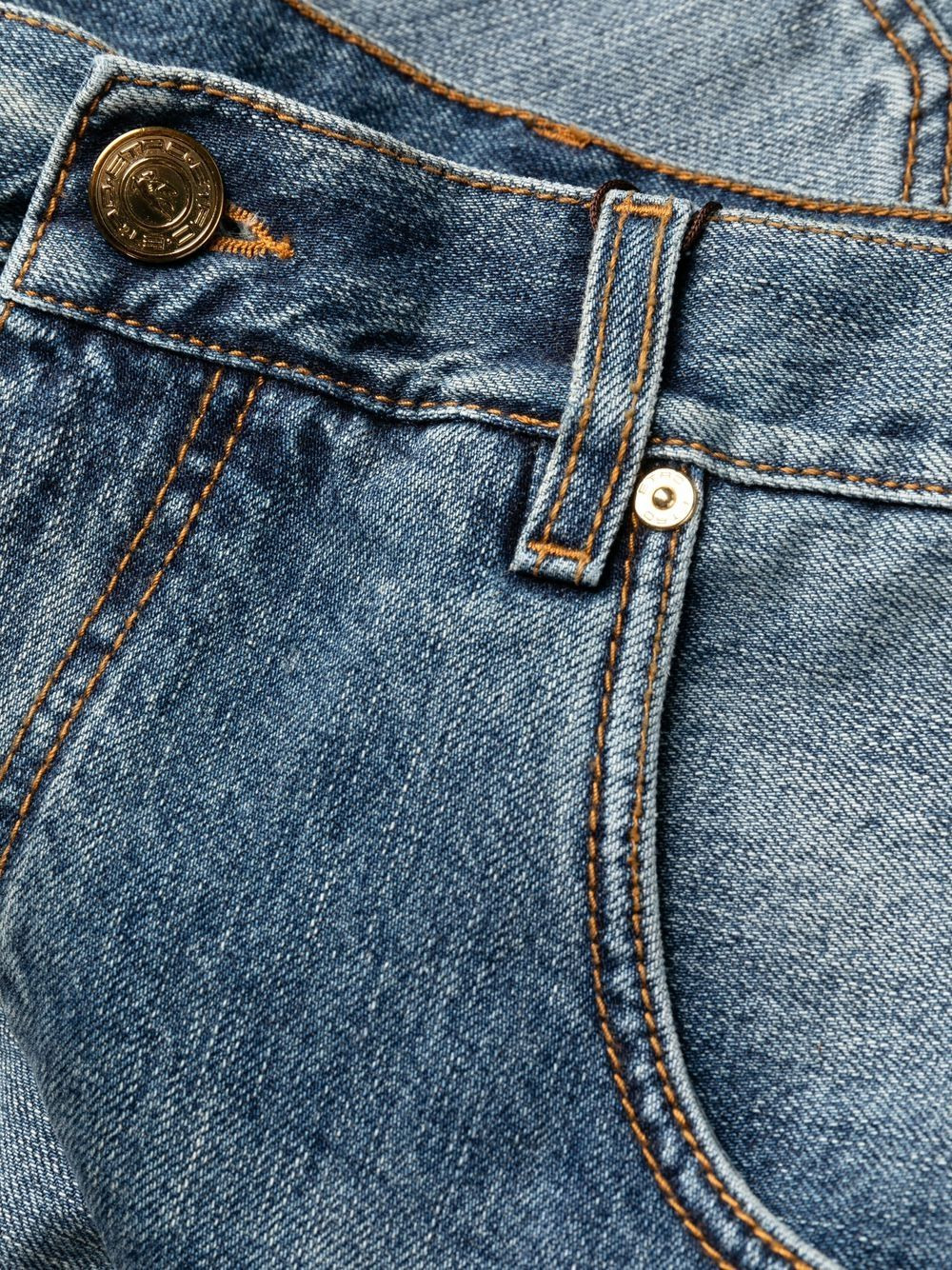 logo-patch straight-leg jeans - 7