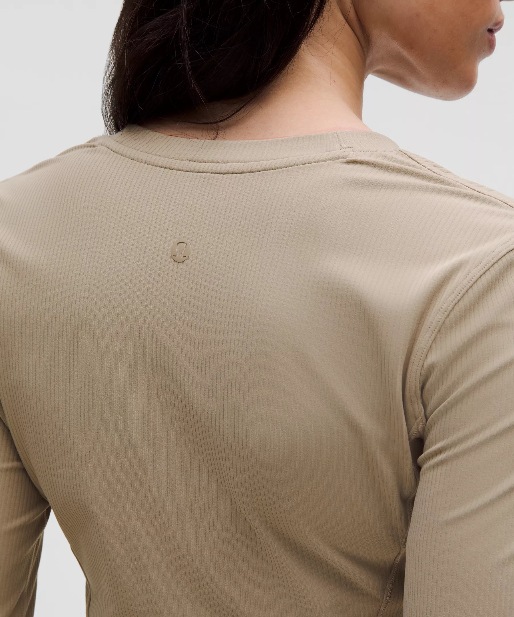 All Aligned Ribbed Long-Sleeve Henley Dress - 4