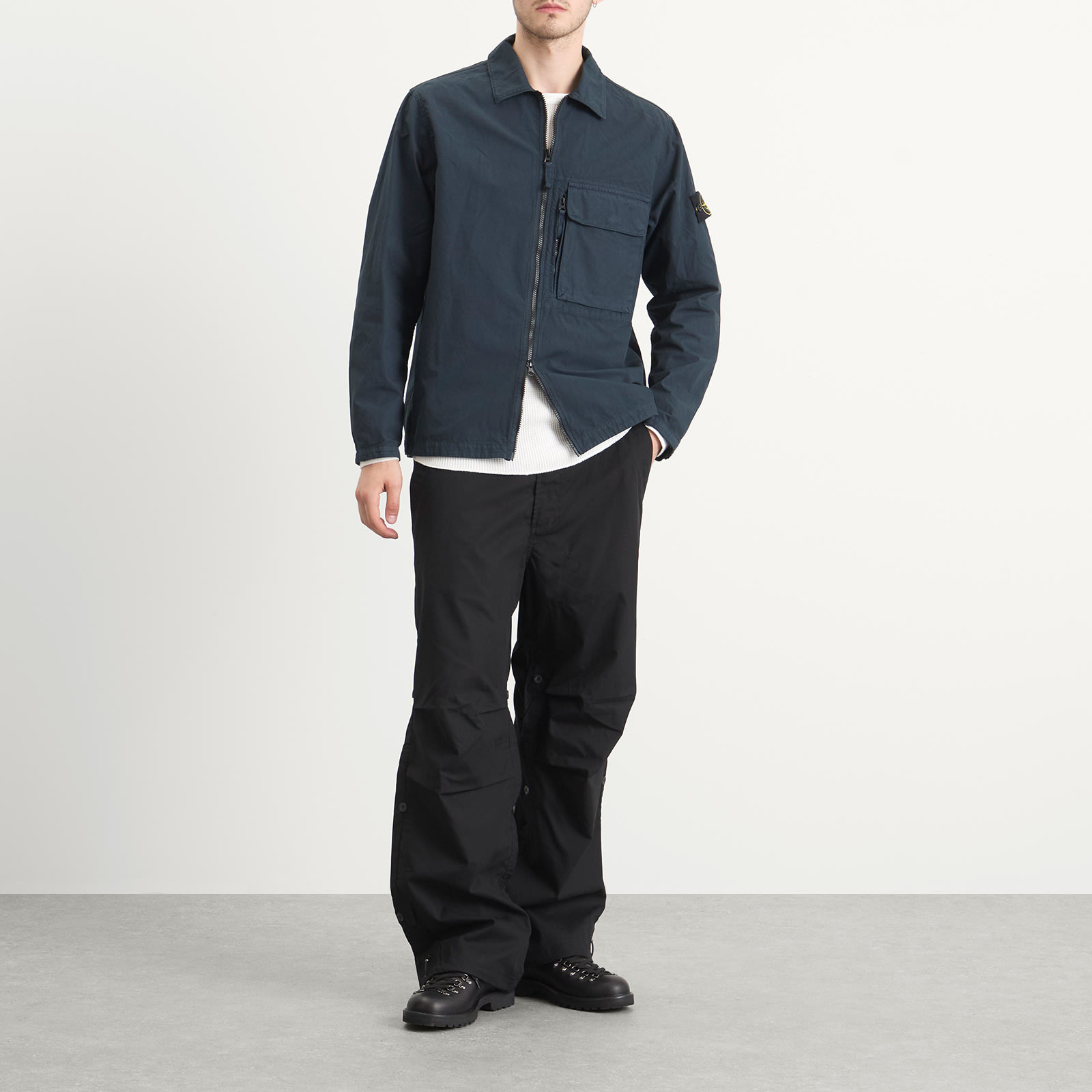 Stone Island Canvas Weave Cotton Zip Shirt Jacket - 4