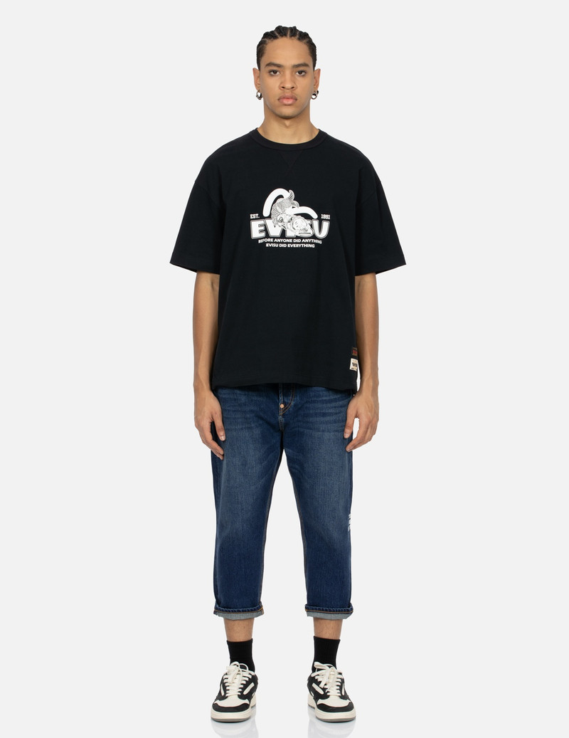 EVISU KOINOBORI PRINT AND SEAGULL EMBROIDERY CROPPED-FIT JEANS #2027 outlook