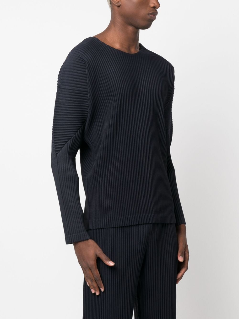 Basic panelled pleated sweatshirt - 3
