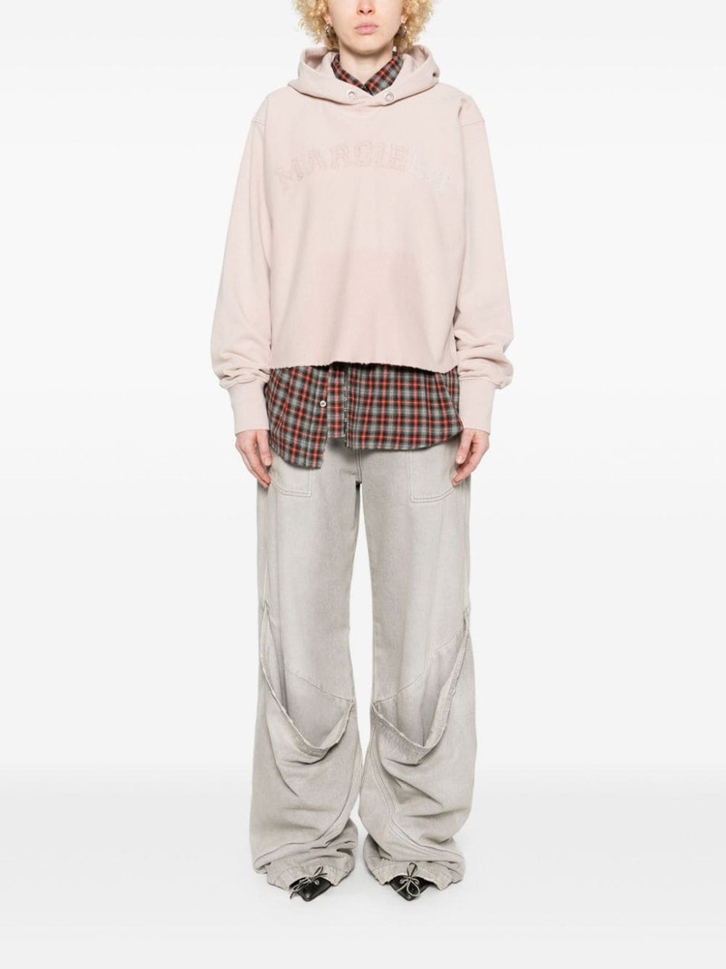 Maison Margiela logo cotton hoodie outlook