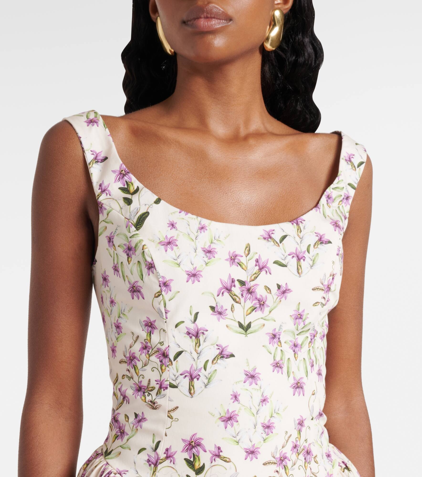 Pluma floral cotton minidress - 4