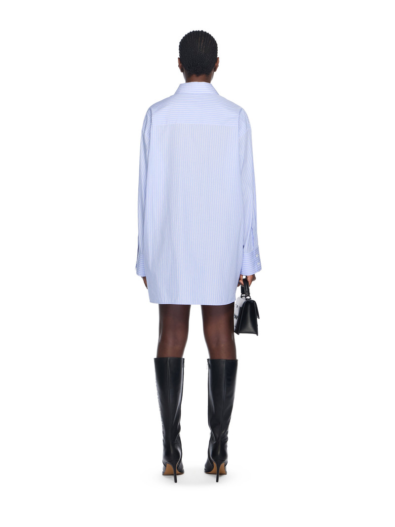 Striped Poplin Shirt Dress 4