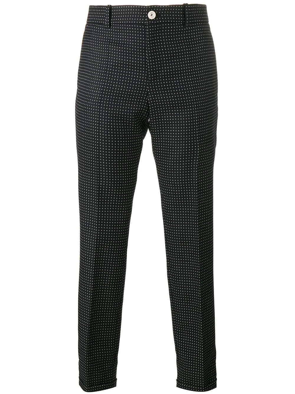 polka dot cropped trousers  - 1