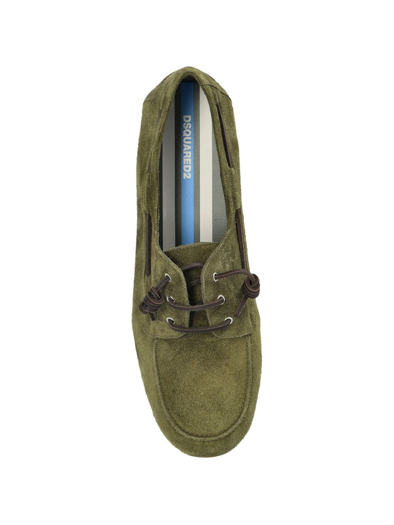D2 lace-up fastening suede boat shoes 4