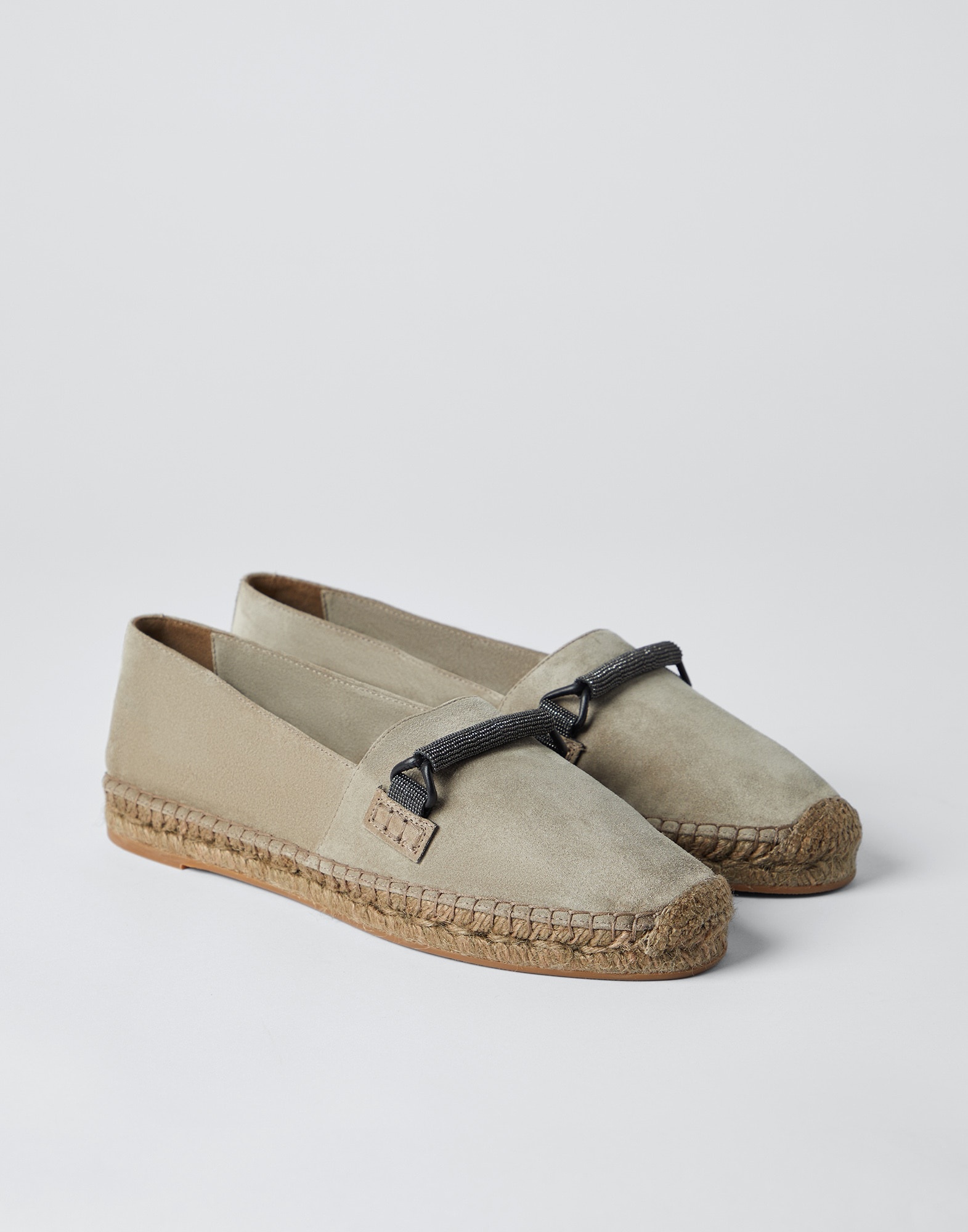 Suede espadrilles with precious bar detail - 2