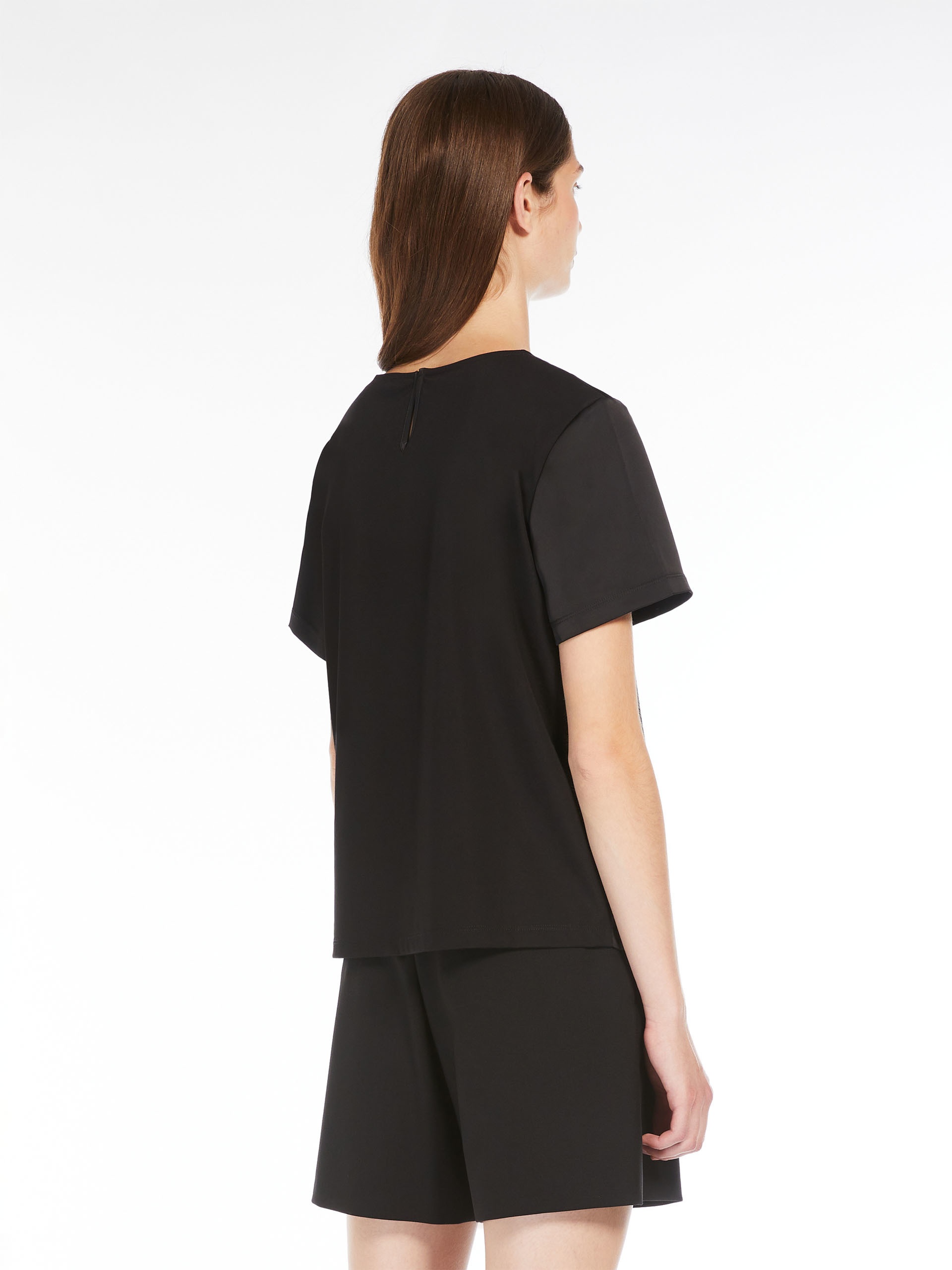 GILBERT Satin and jersey T-shirt - 4