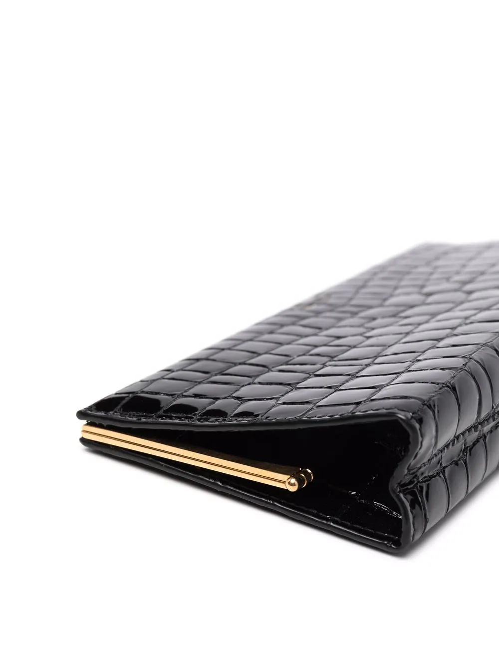 crocodile-effect clutch bag - 4