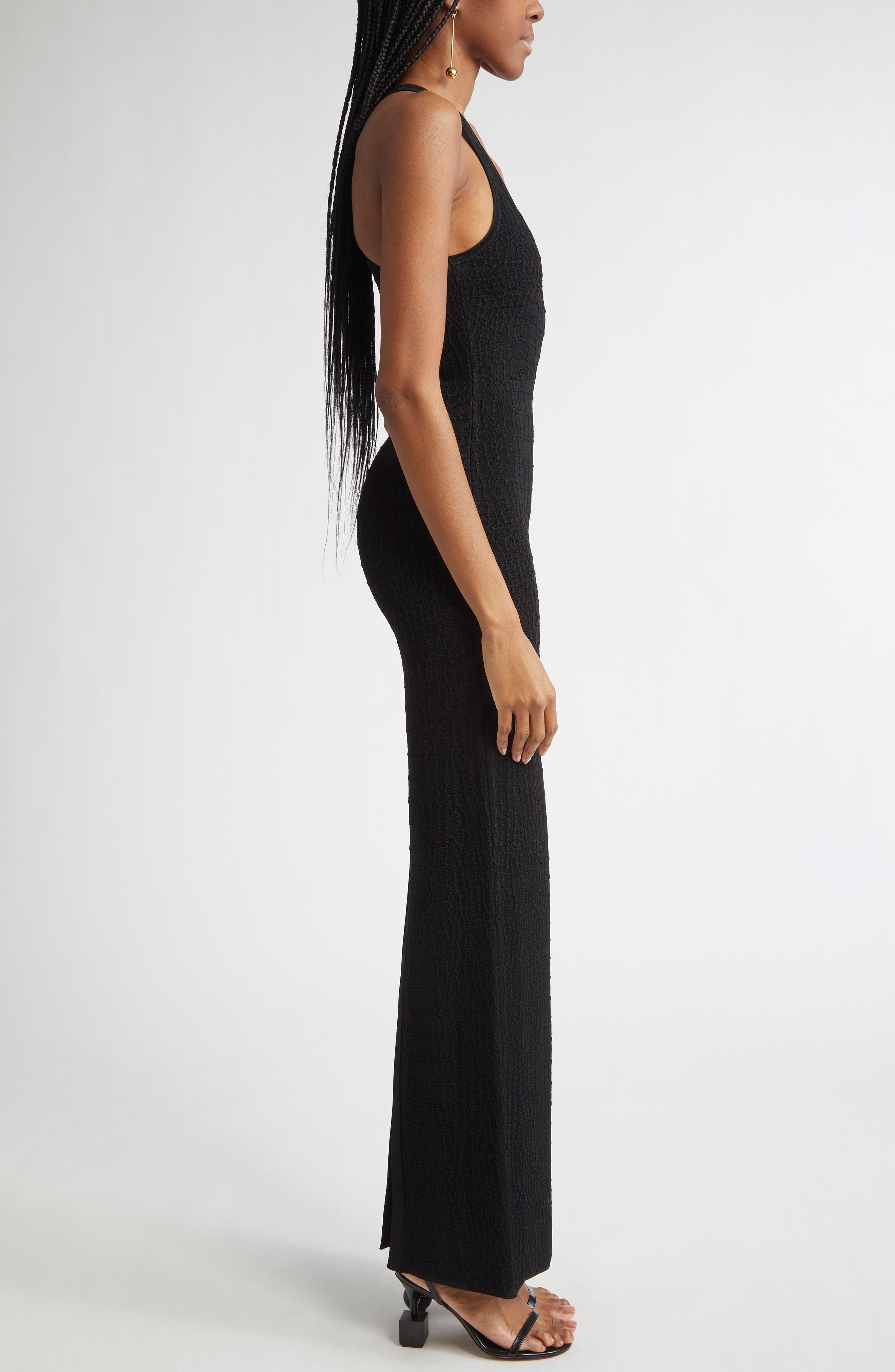 Jacquemus La Robe Scala Racerback Body-Con Tank Dress in Black at Nordstrom - 3