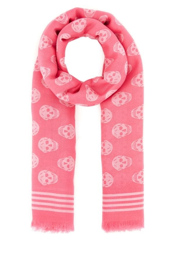 ALEXANDER MCQUEEN Printed Wool Scarf - 1