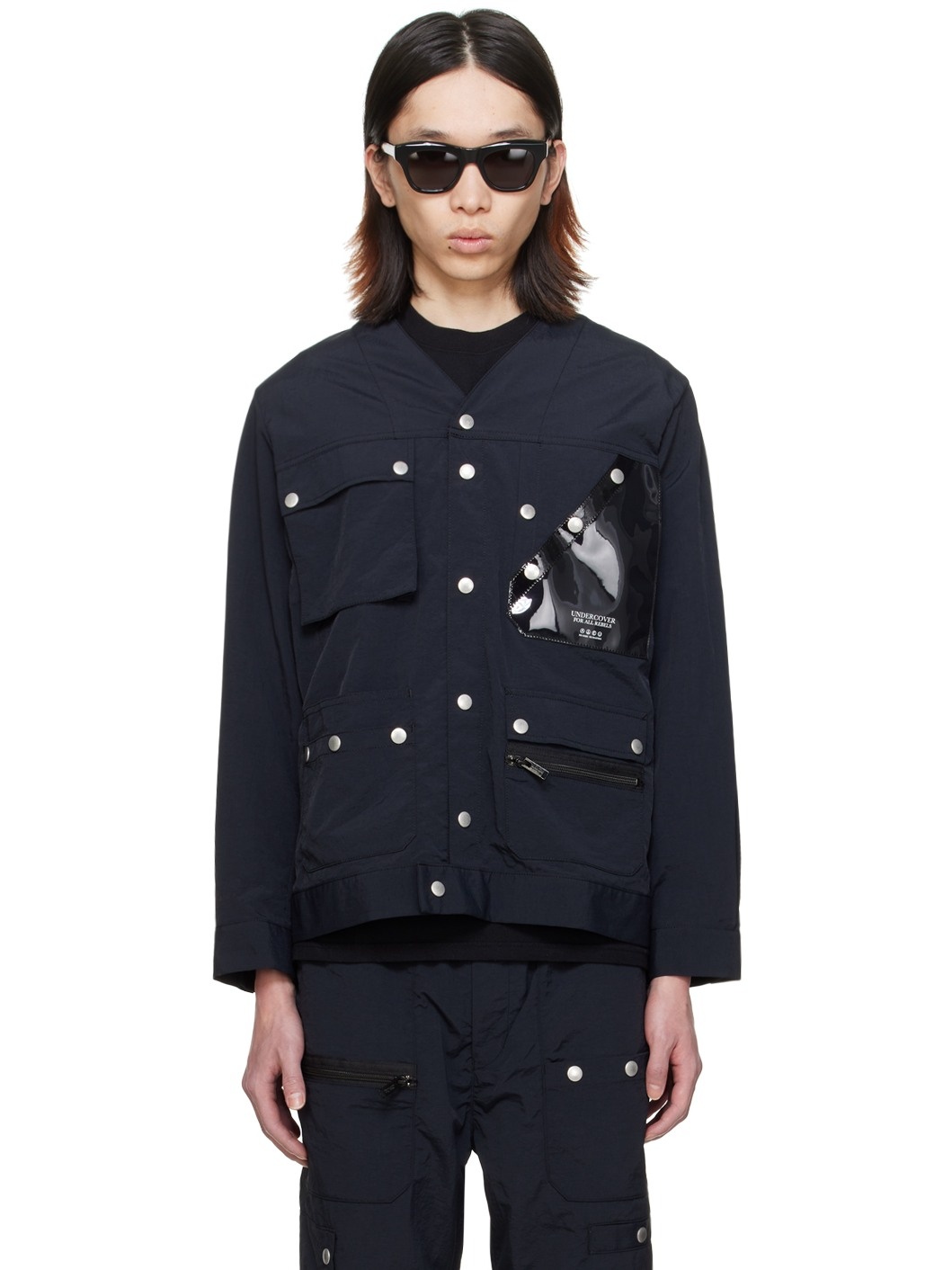Black Press-Stud Jacket - 1