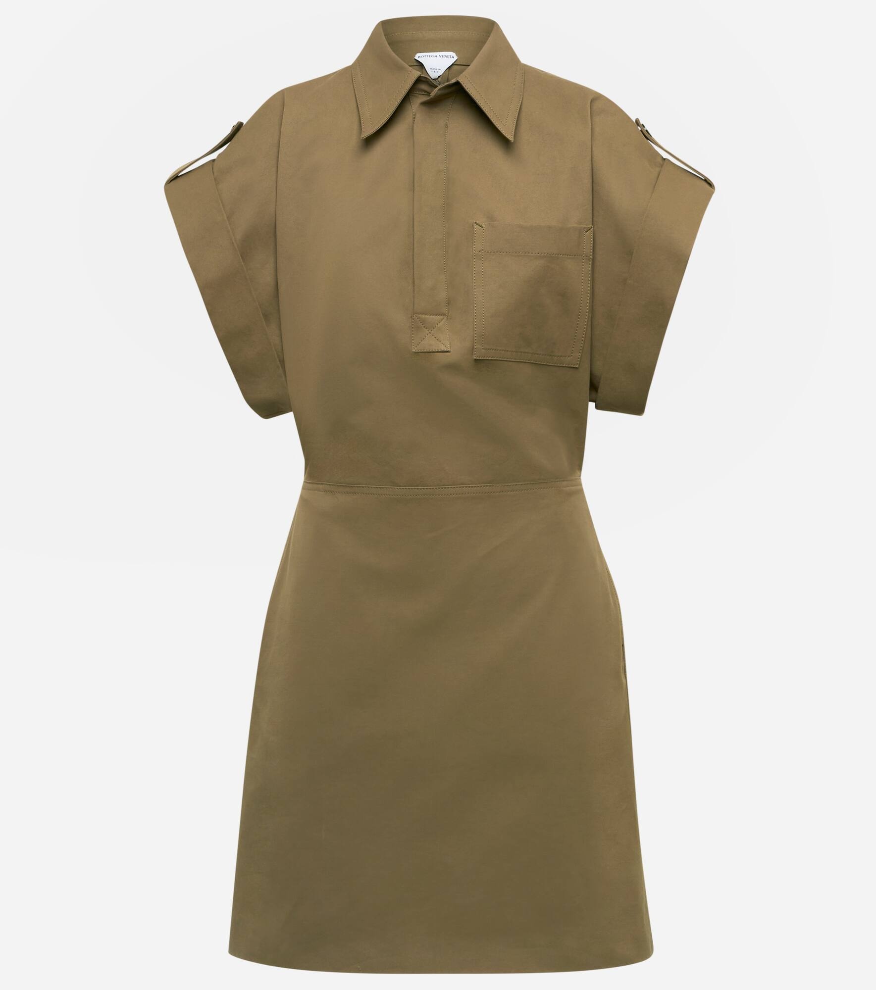 Cotton gabardine minidress - 1