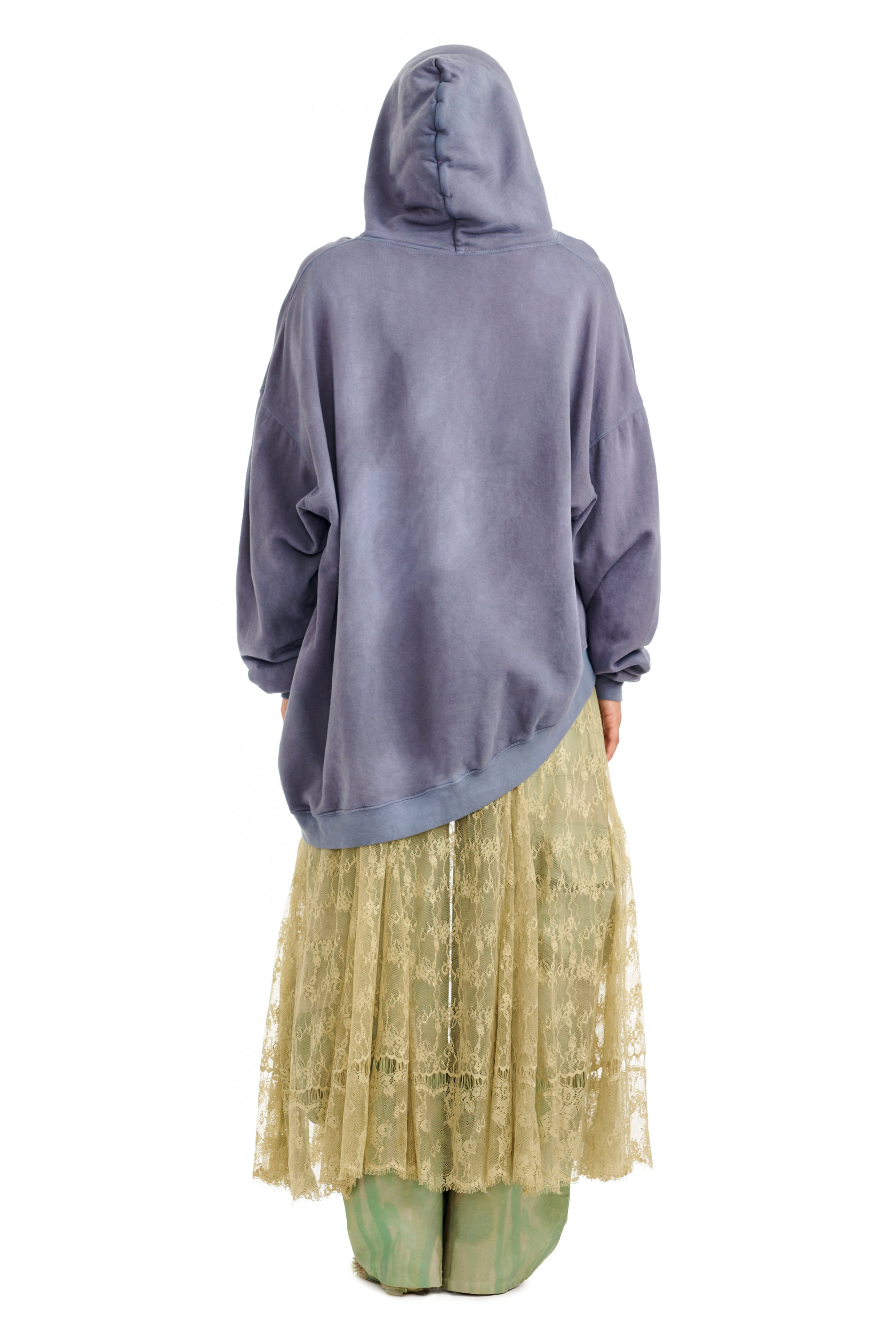 MIDNIGHT FLOWER POT WAVE HEM HOODIE - 9