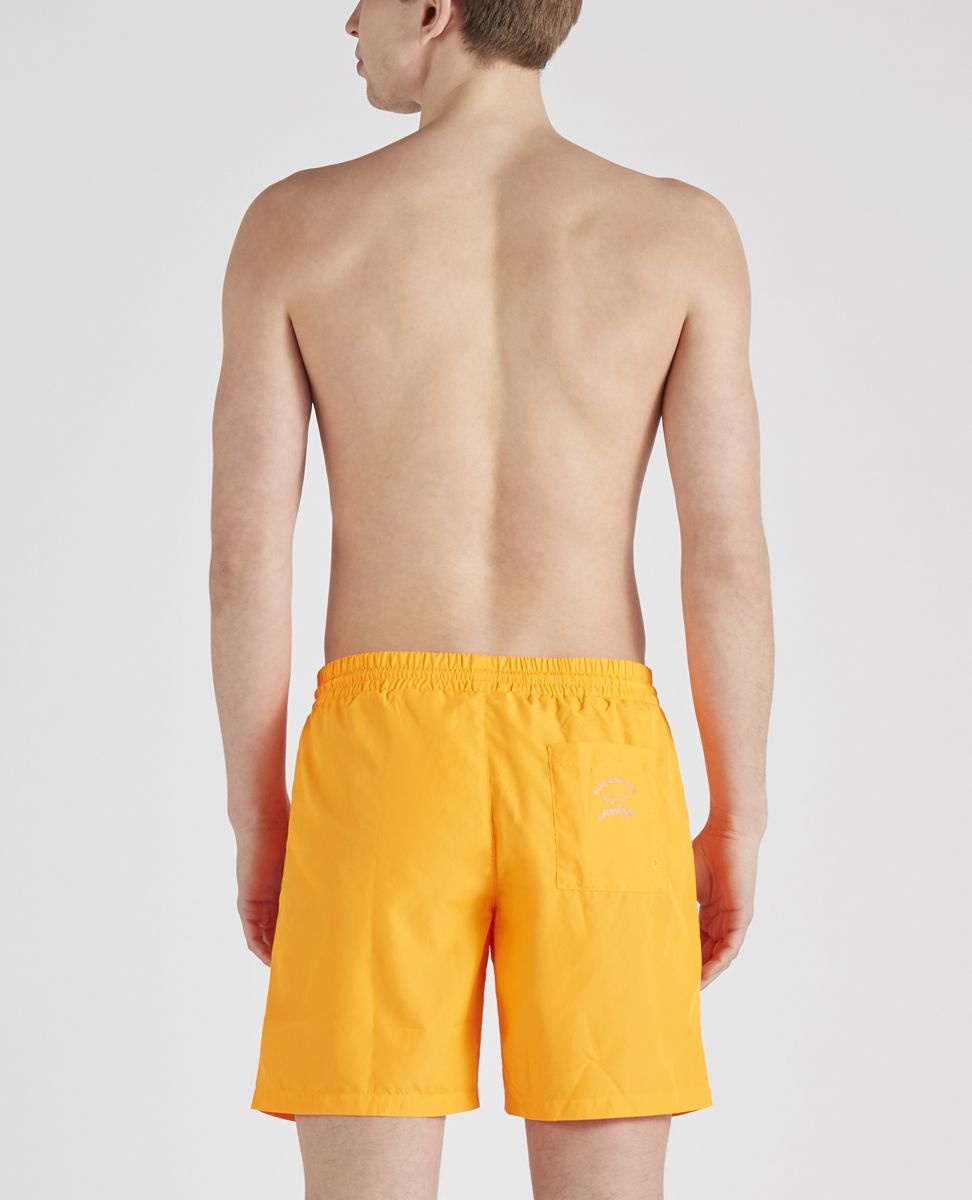 Swim Shorts With Reflective Printed Logo - 3