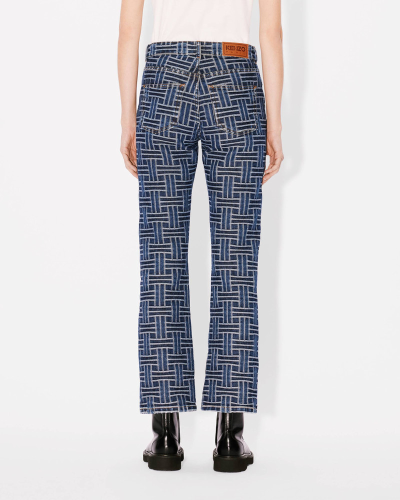 'KENZO Weave' BARA cropped jeans in japanese denim 4