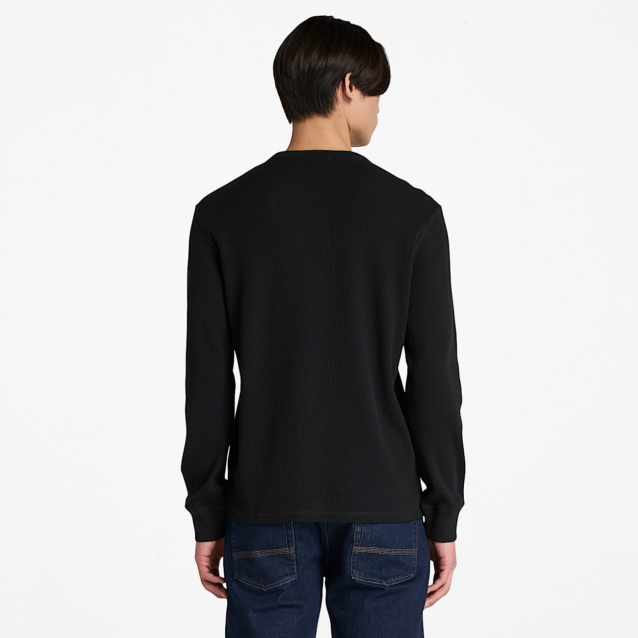 Men's Wharf River Waffle Long-Sleeve Polo Shirt - 4