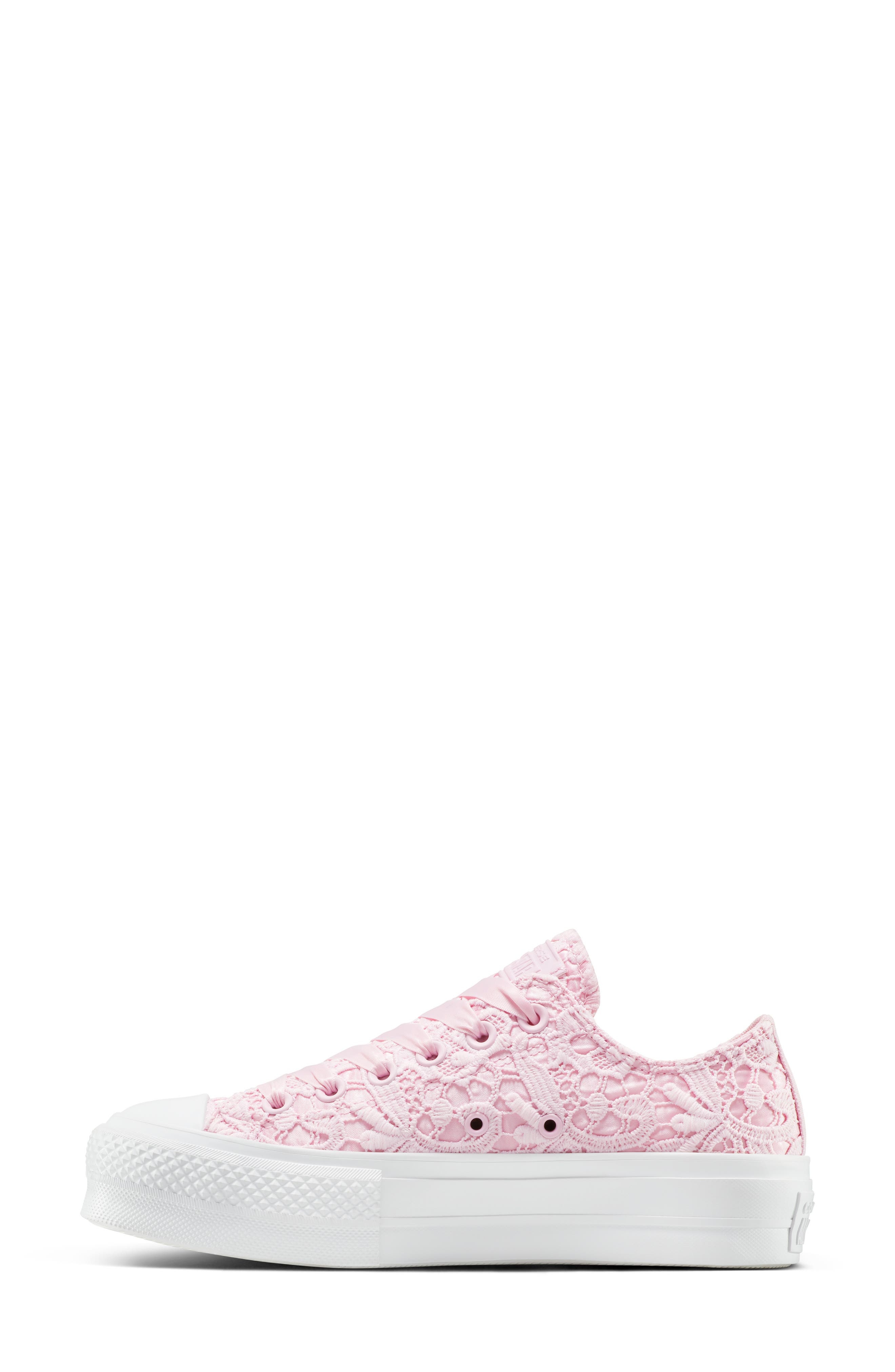Converse Chuck Taylor® All Star® Woven Platform Sneaker in Summit Pink/white at Nordstrom - 6