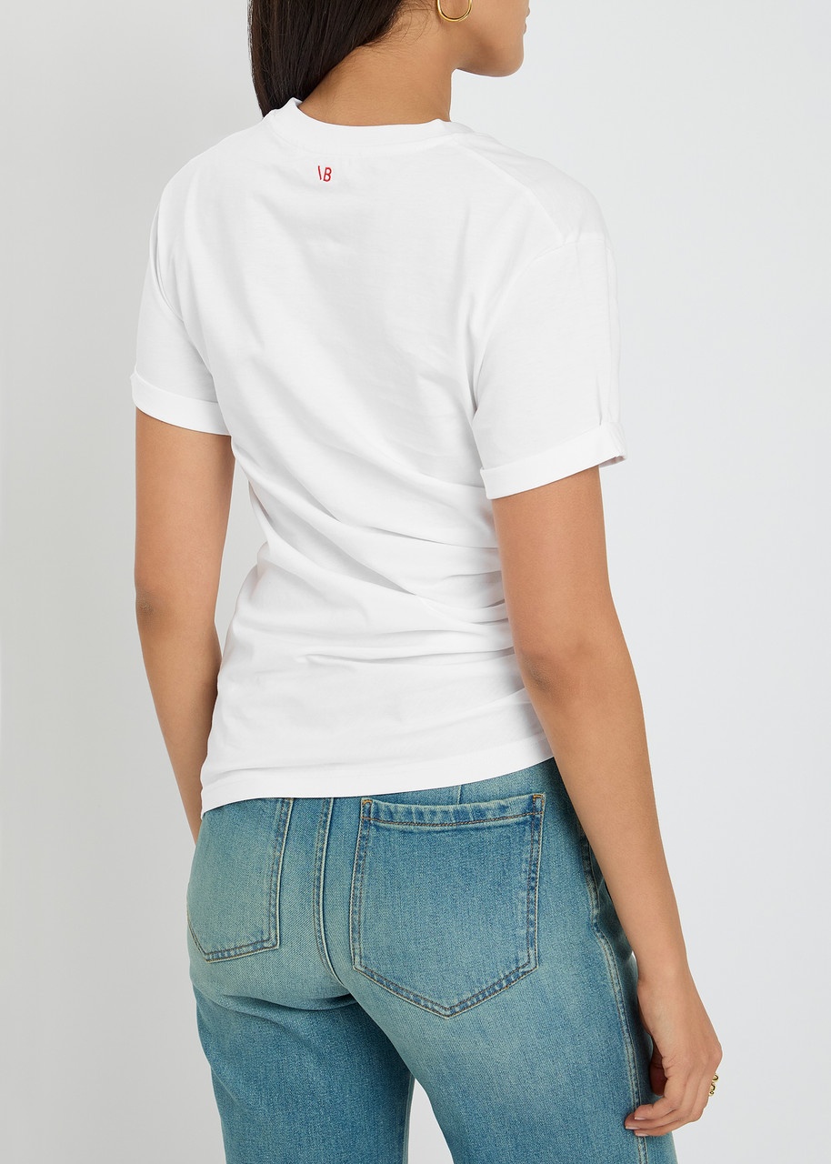Victoria Beckham Gathered Cotton T-shirt - 3