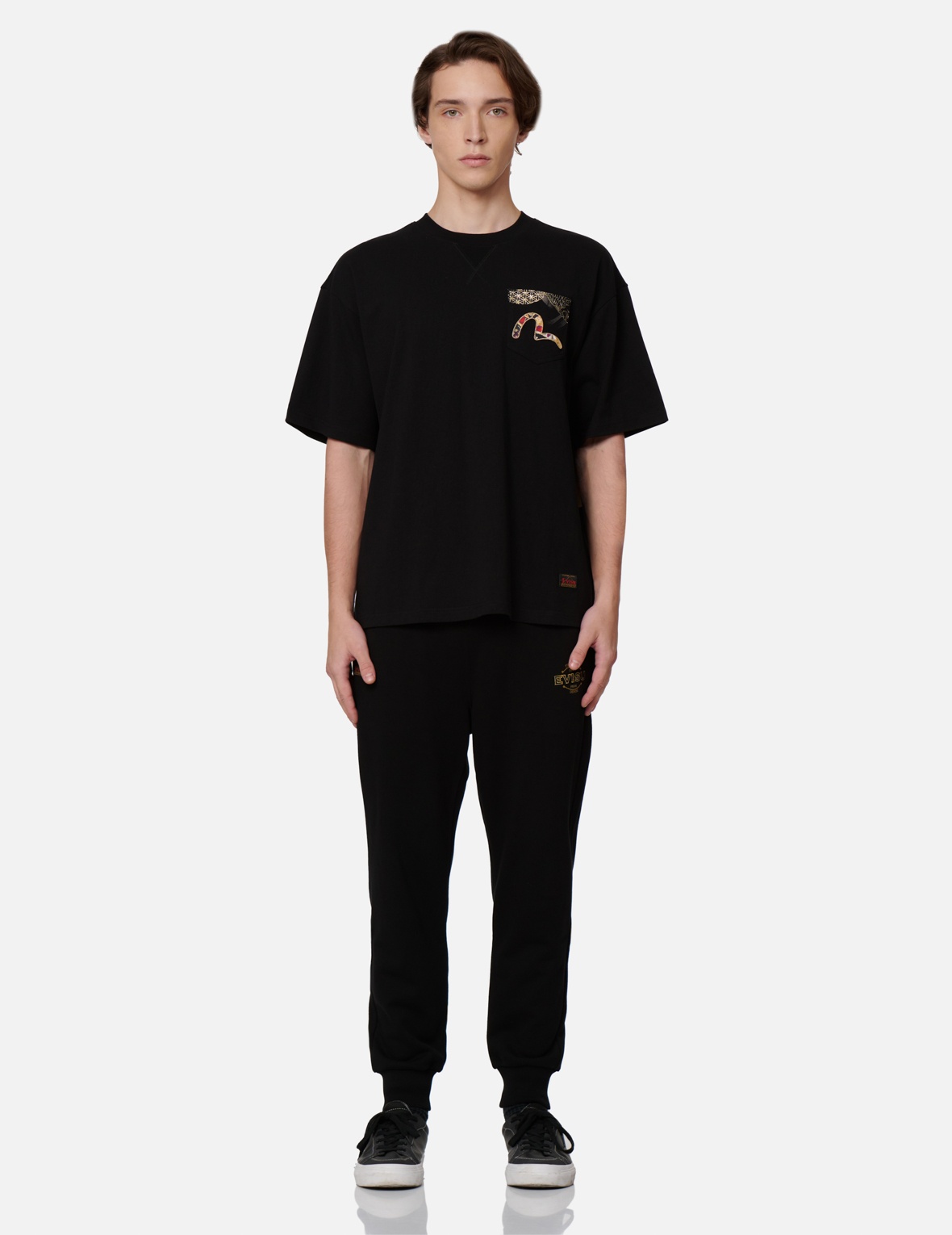 2-LAYER HAND-BRUSHED DAICOCK FOIL PRINT SWEATPANTS - 6