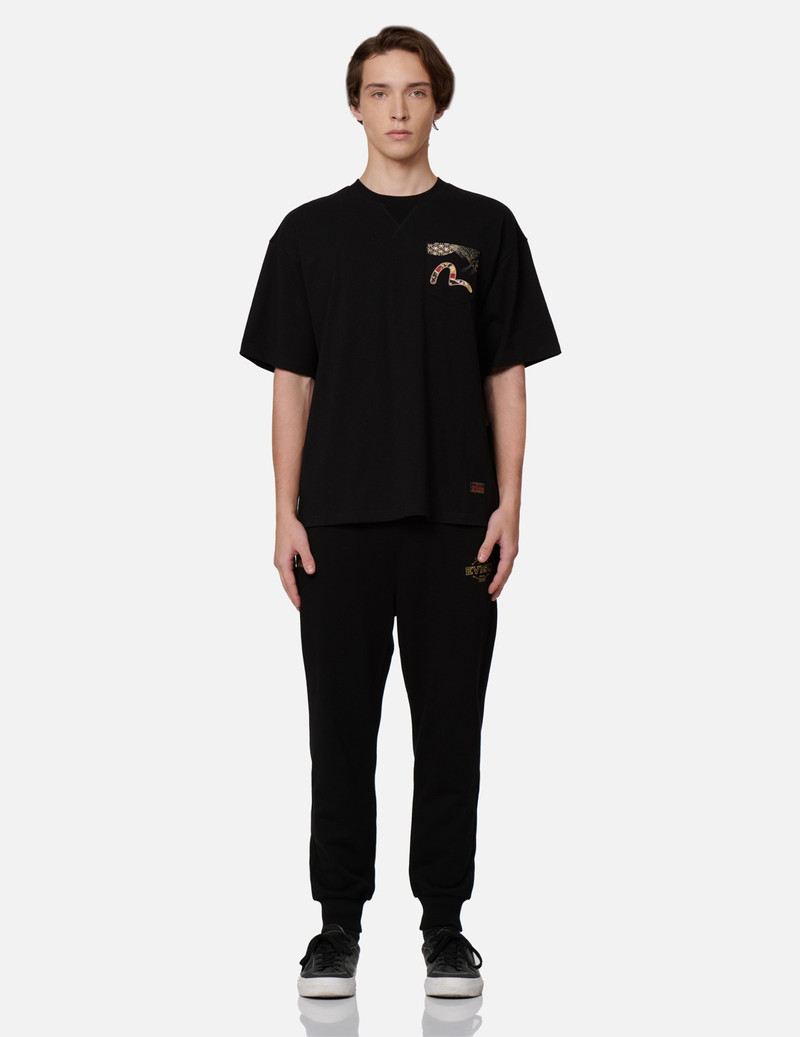 2-LAYER HAND-BRUSHED DAICOCK FOIL PRINT SWEATPANTS 6