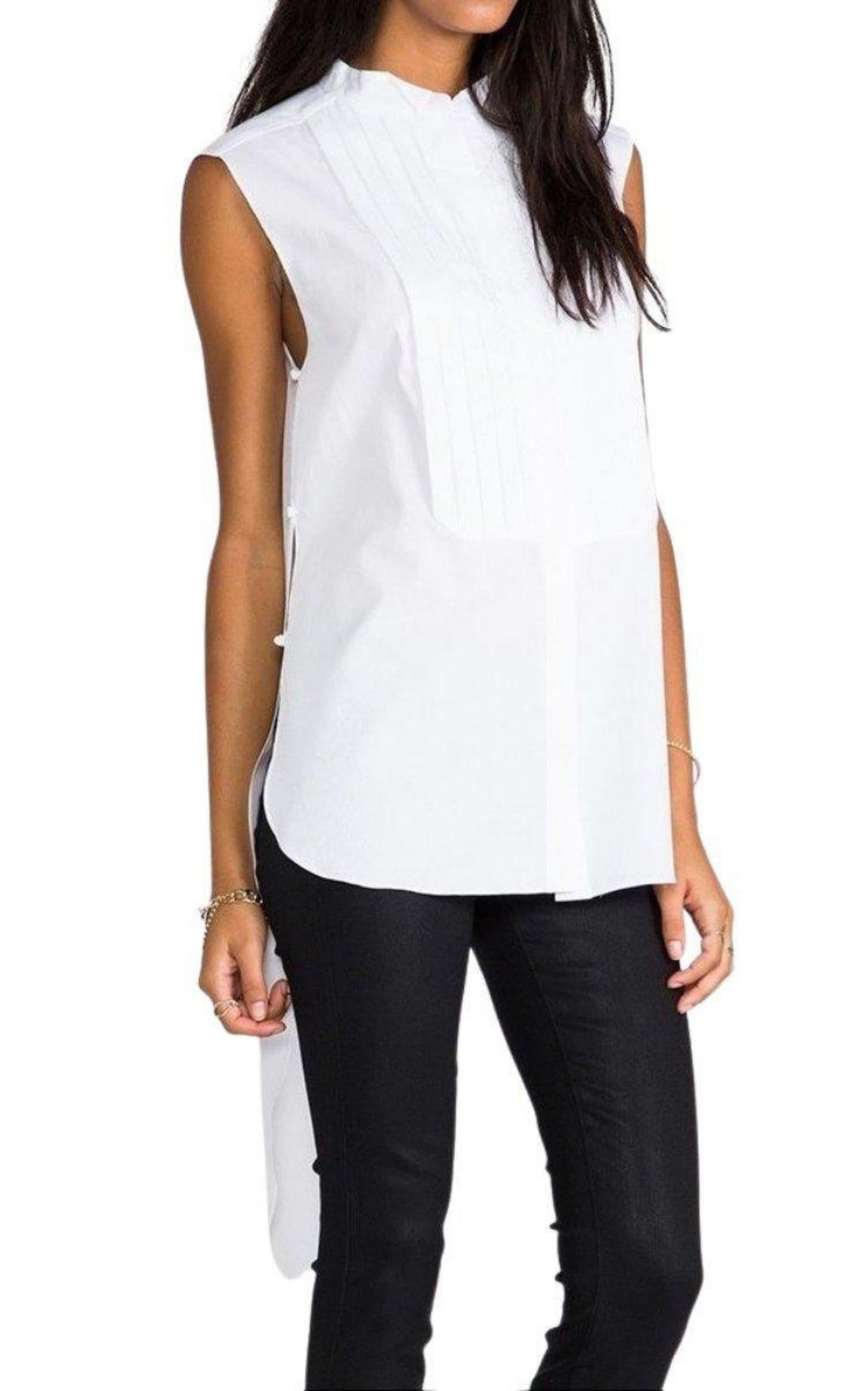 BCBGMAXAZRIA - White Silk Callista Top - 2
