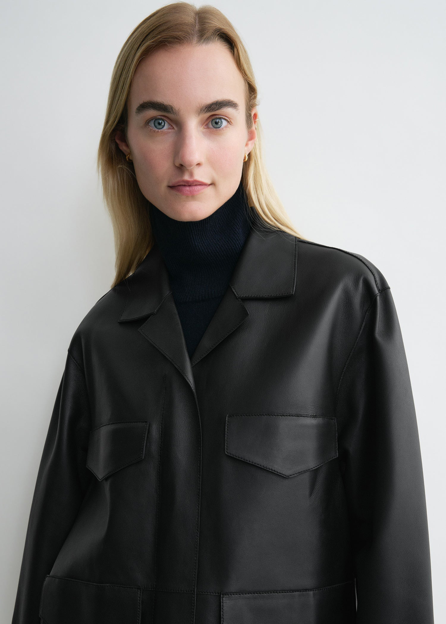 Army leather jacket black - 5