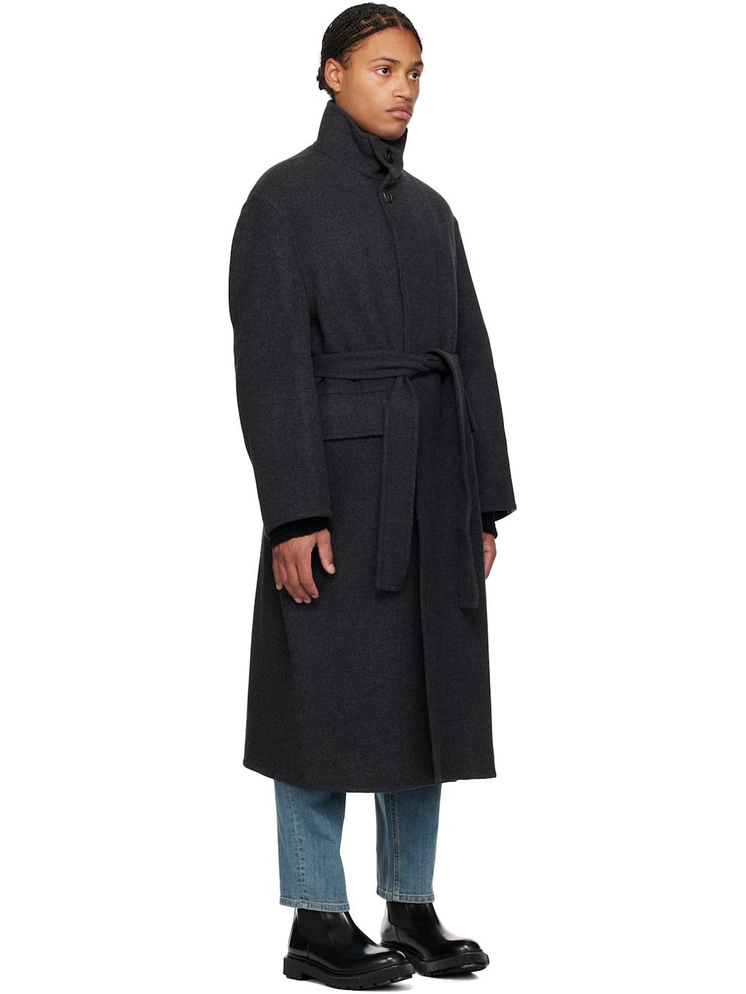 Gray Wool Coat - 2