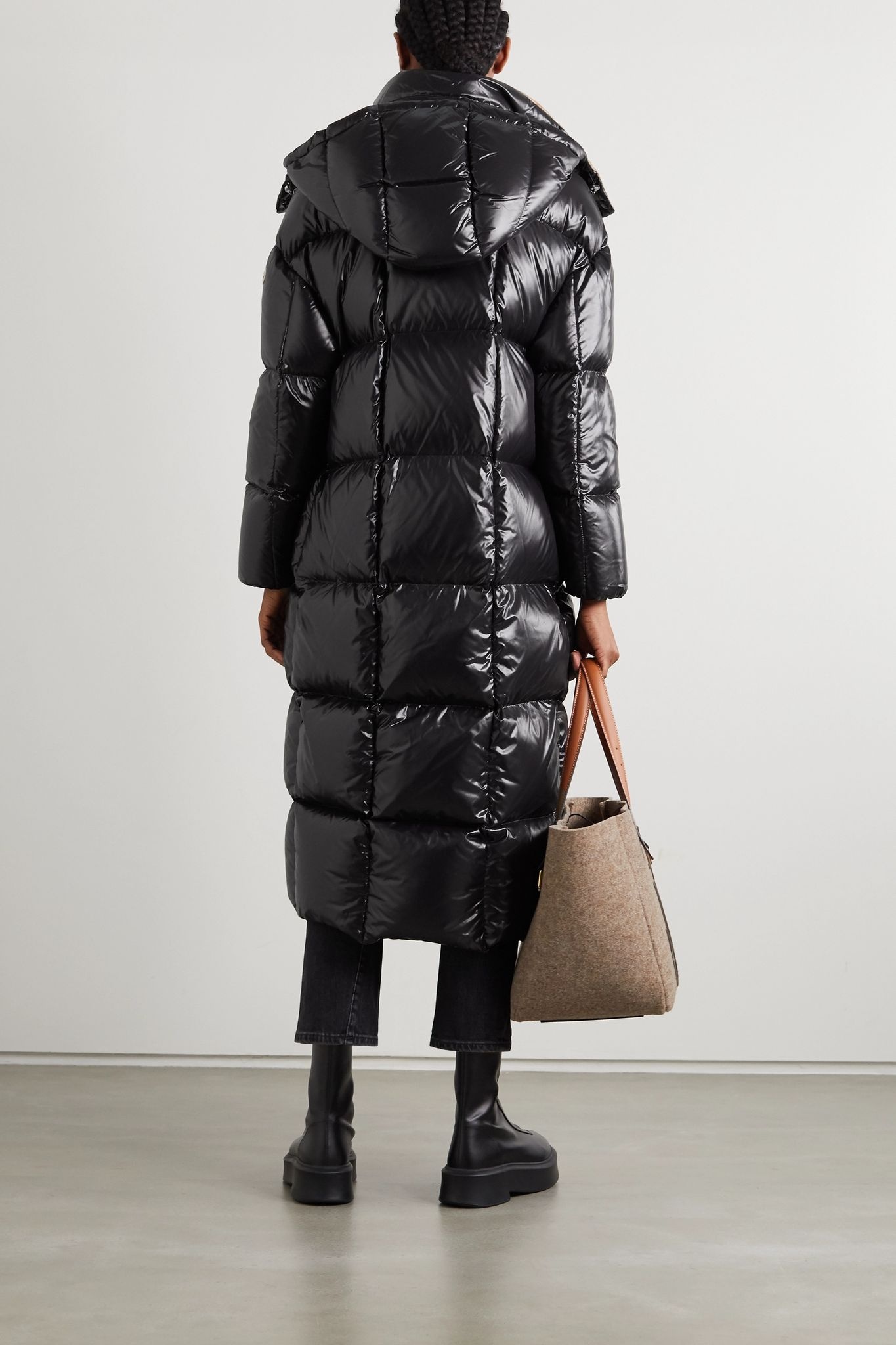 Parnaiba hooded quilted glossed-shell down coat - 3