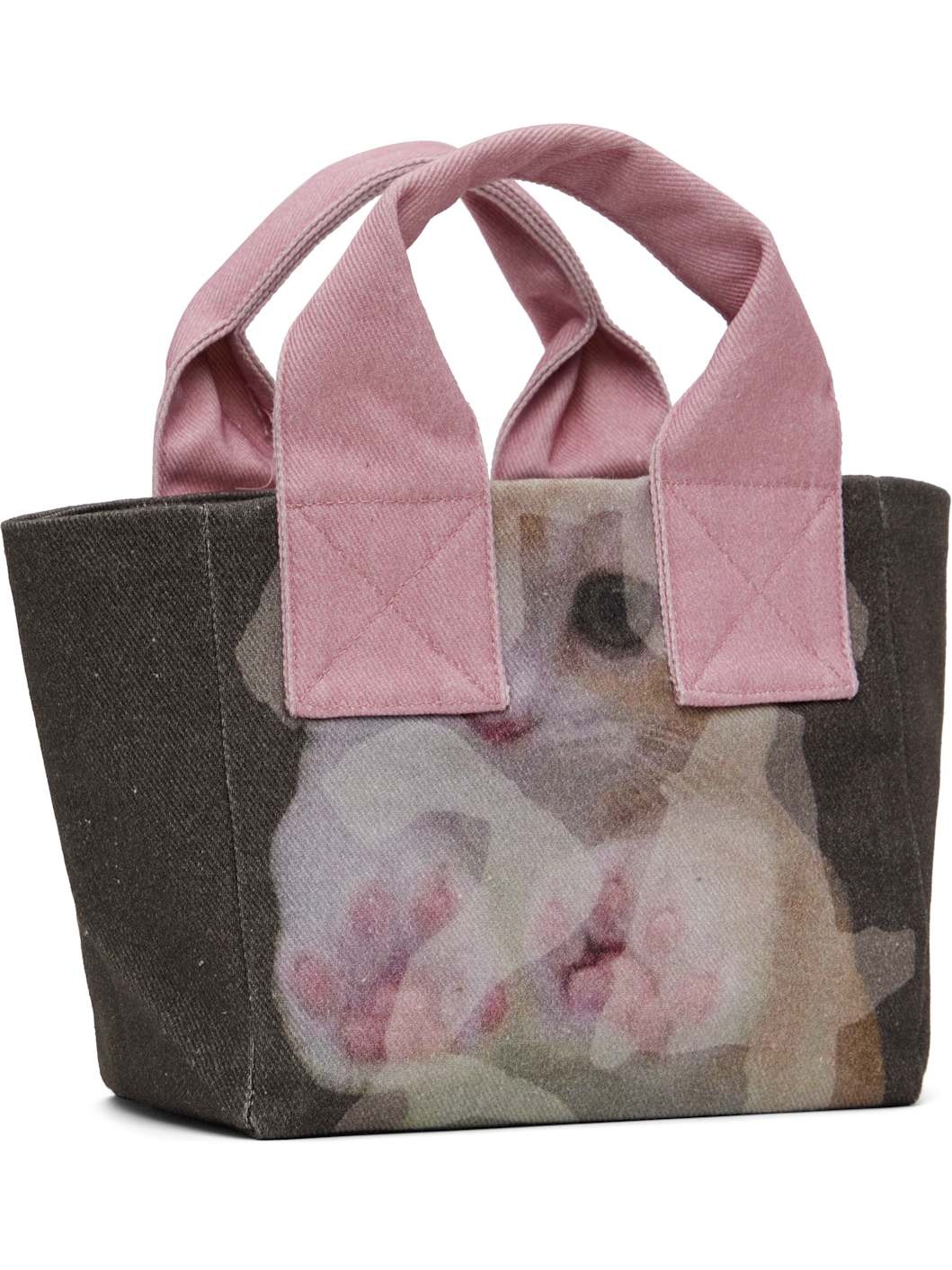 Gray & Pink Mini Tote - 3