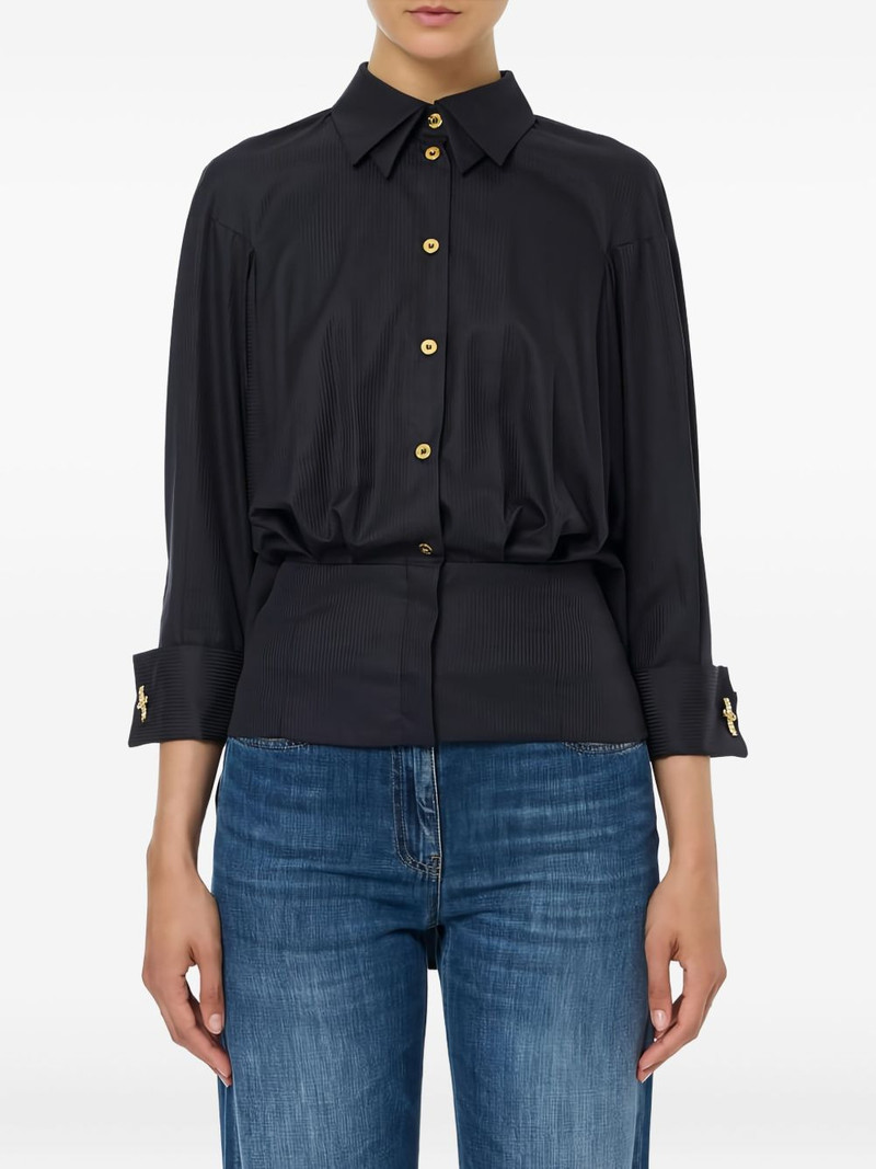 ELISABETTA FRANCHI jacquard-pattern cotton shirt outlook