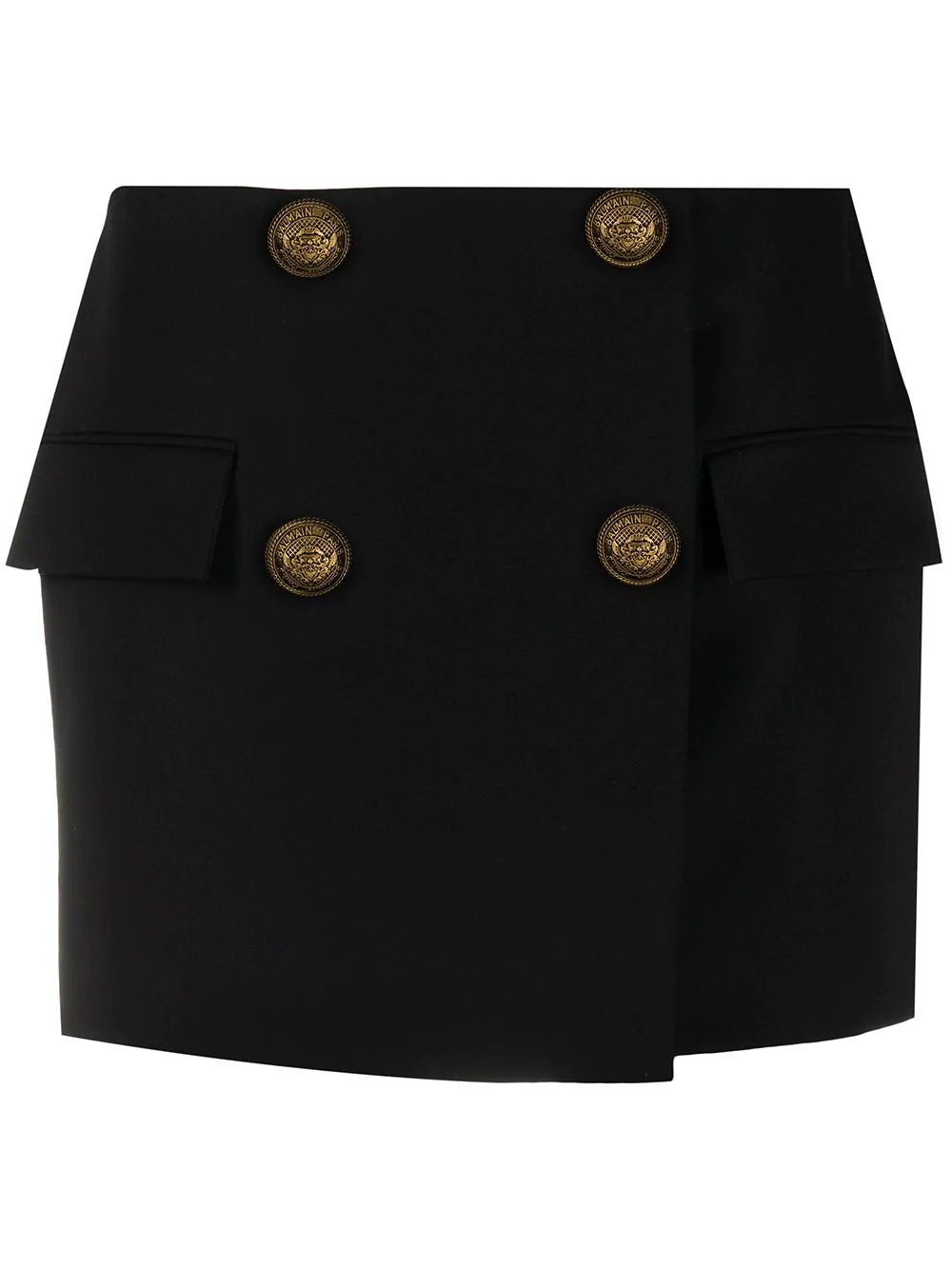 button-embellished mini skirt - 1