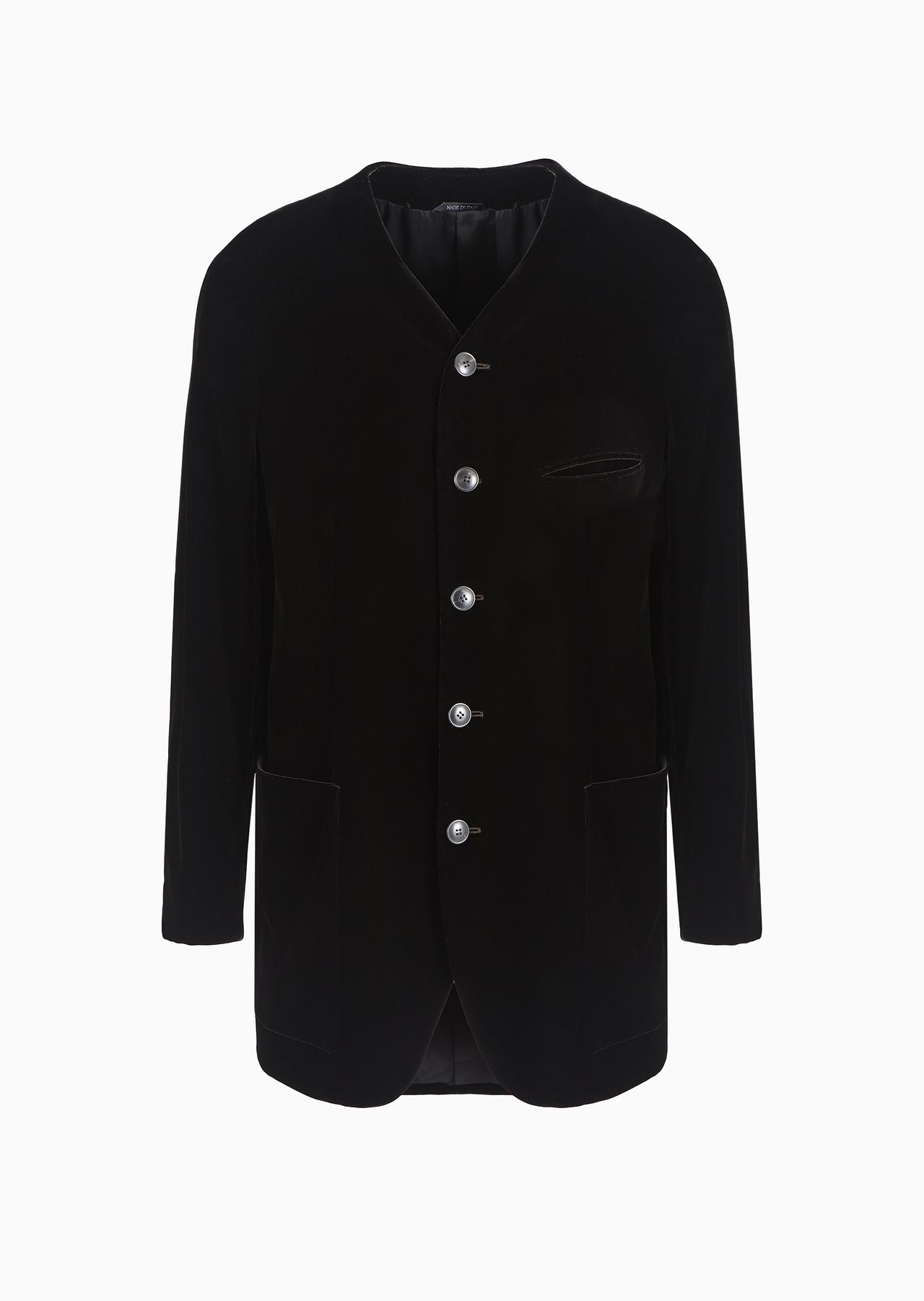 Heritage Line single-breasted velvet jacket - 1