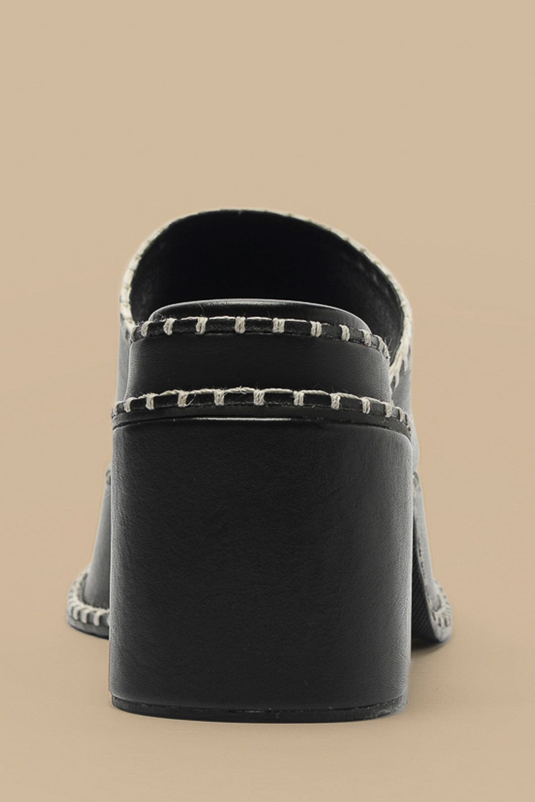 Black Wedge Mule Sandal - 4