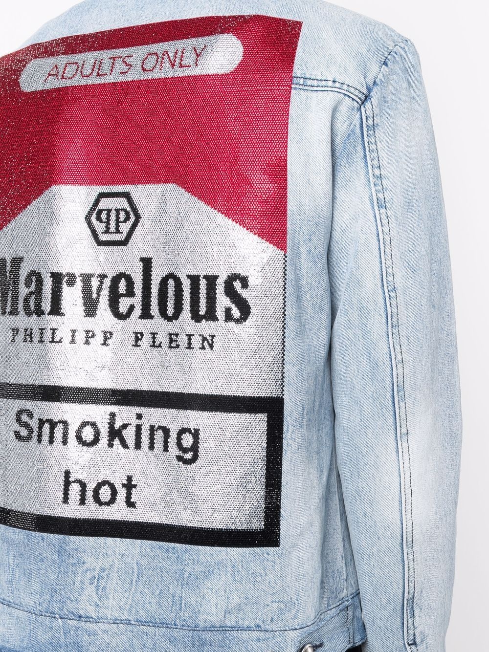 Marvelous applique denim jacket - 5