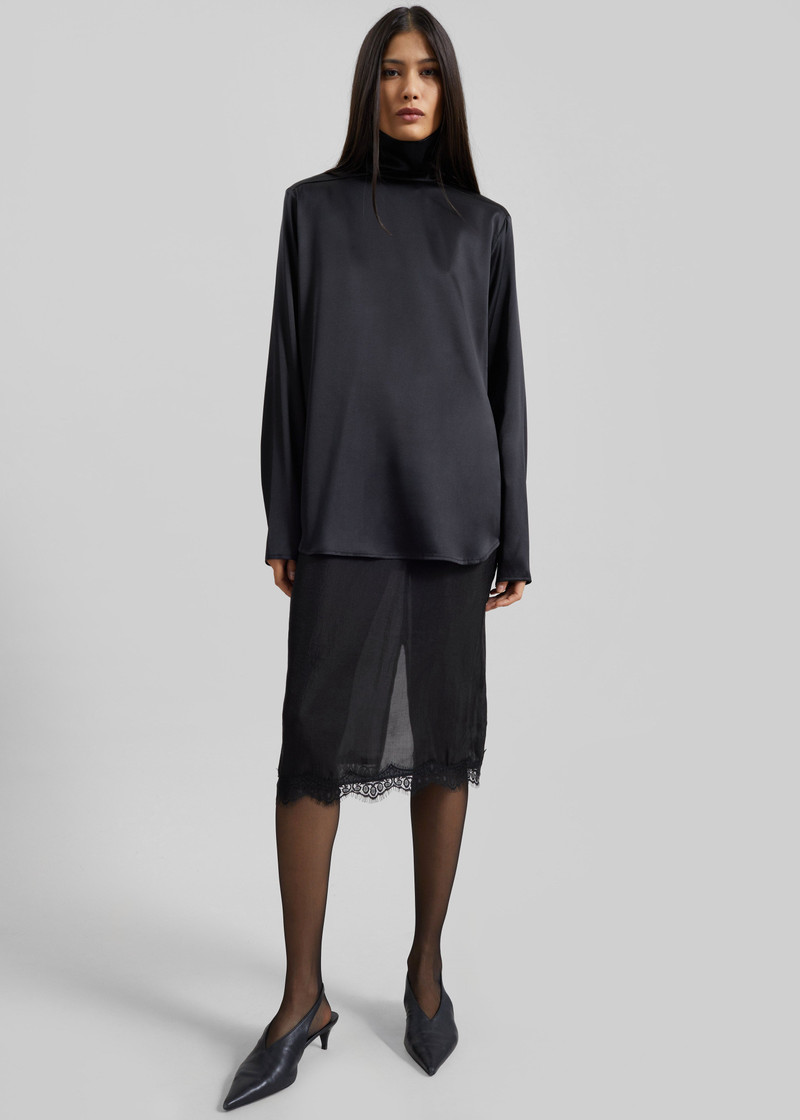 Lolai Sheer Lace Skirt - Black 5