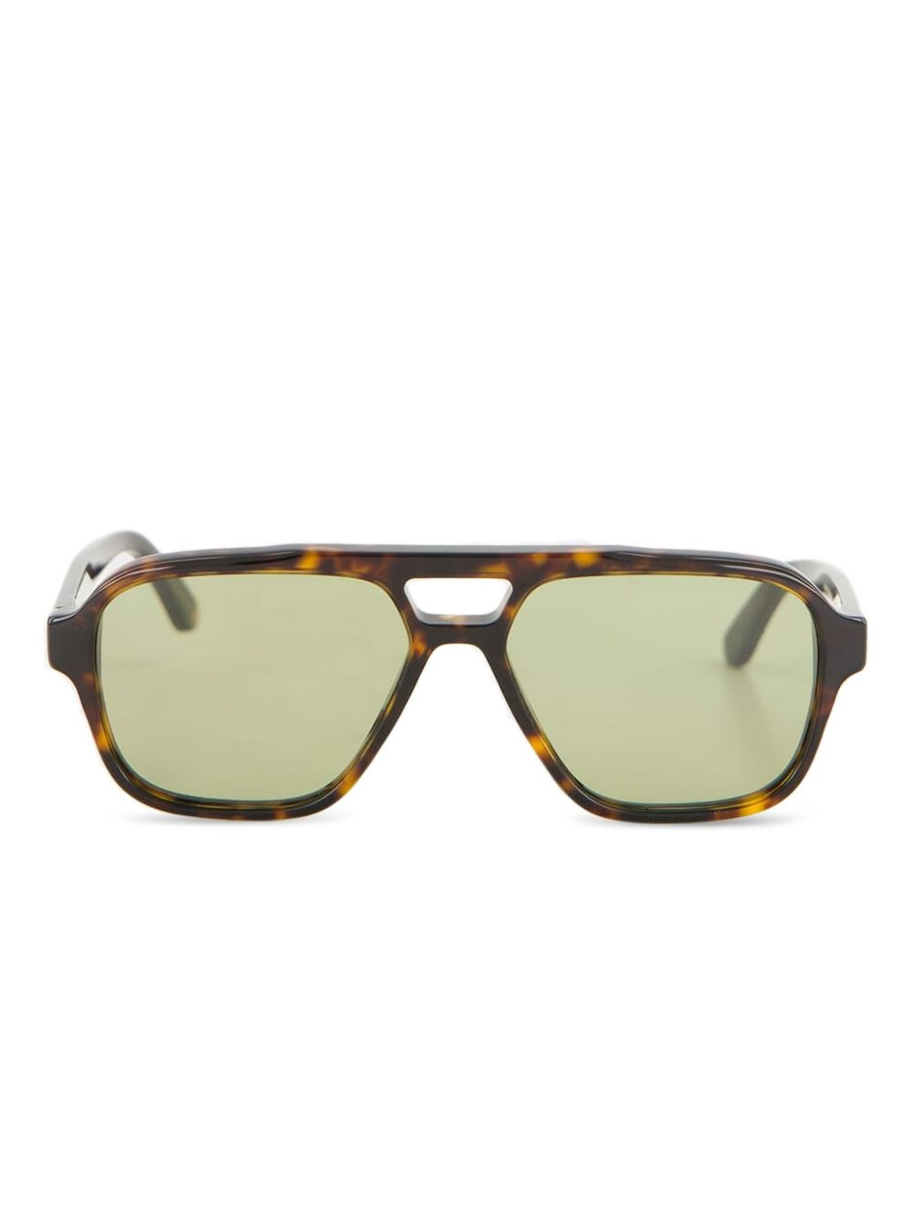 tortoiseshell geometric sunglasses - 1