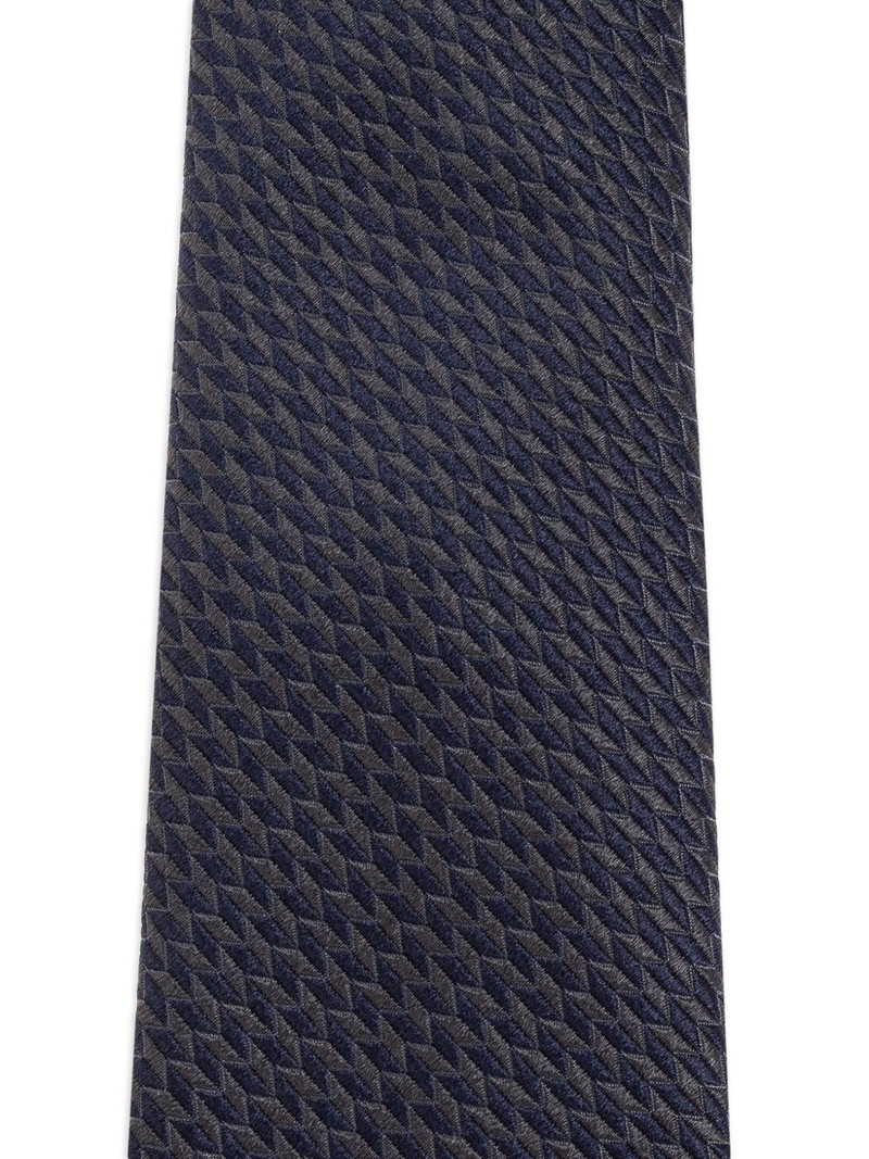 GIORGIO ARMANI geometric-pattern silk tie outlook