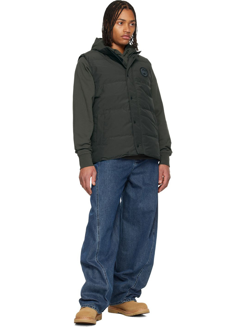 Canada Goose Gray 'Black Label' Garson Down Vest outlook