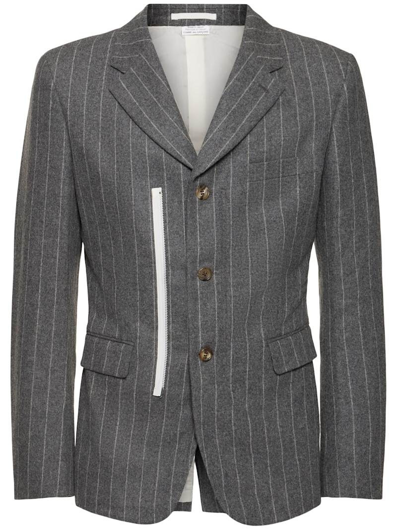 Pinstriped wool flannel blazer 1