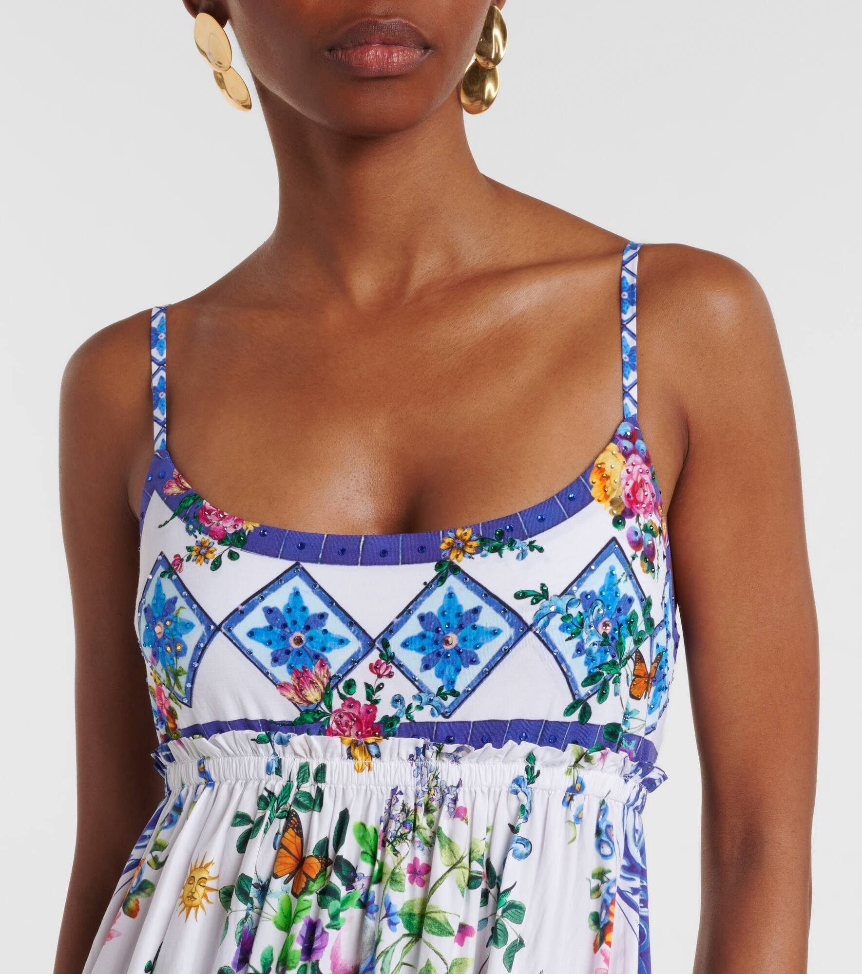 Floral cotton maxi dress - 4