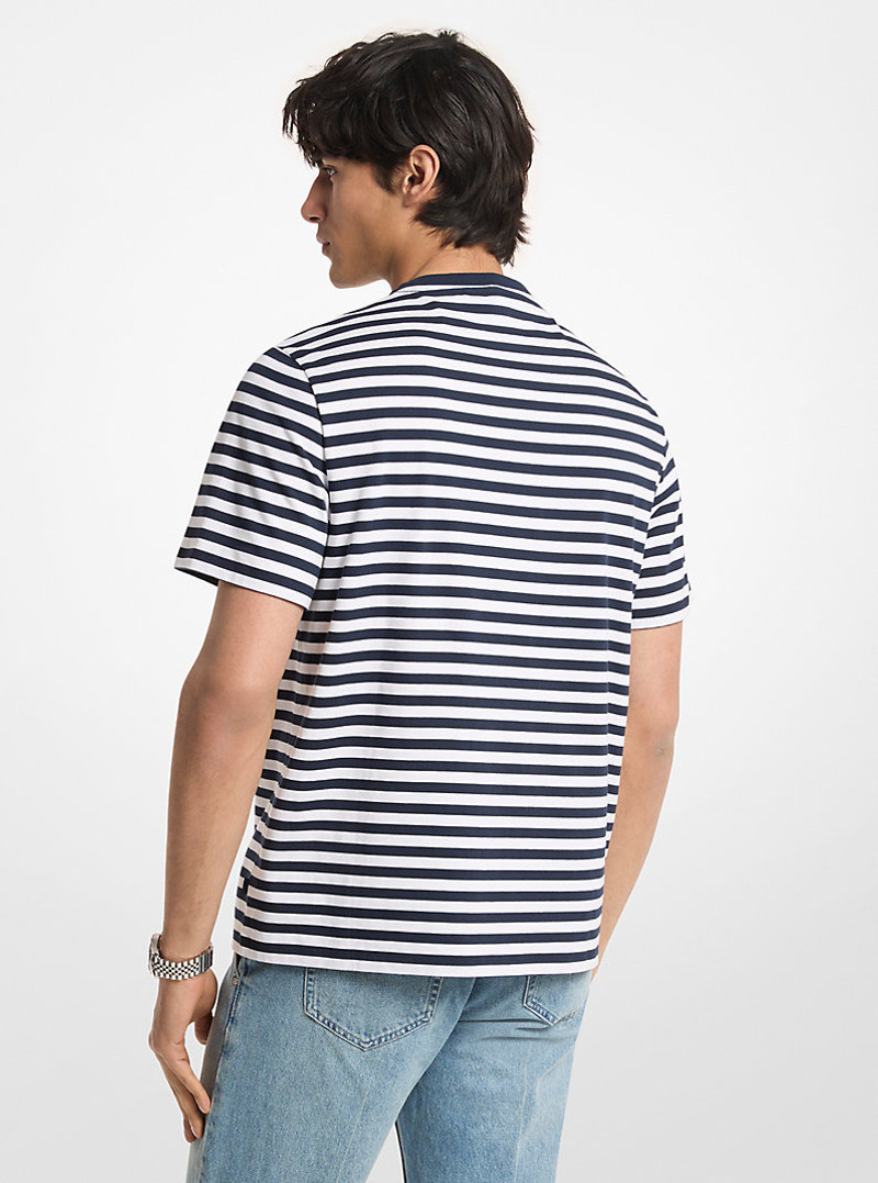 MICHAEL KORS Provence Striped Cotton Jersey T-Shirt outlook