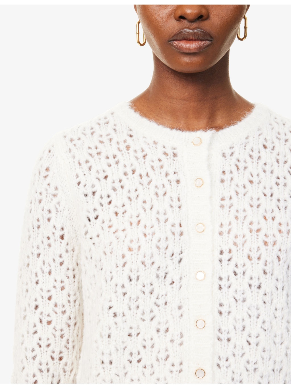 Clara Crochet Alpaca Wool-Blend Cardigan - 5