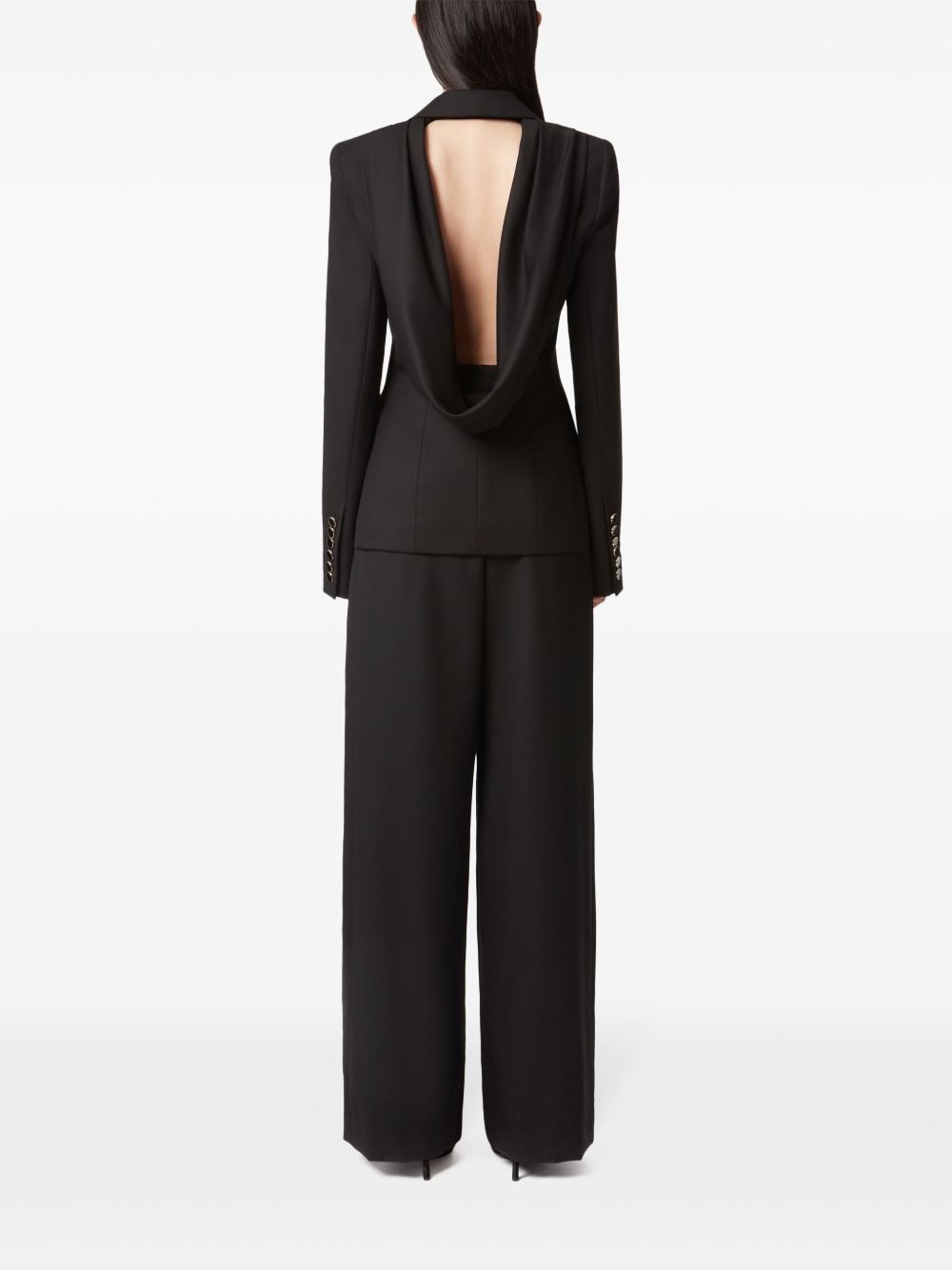 pleated wide-leg trousers - 4