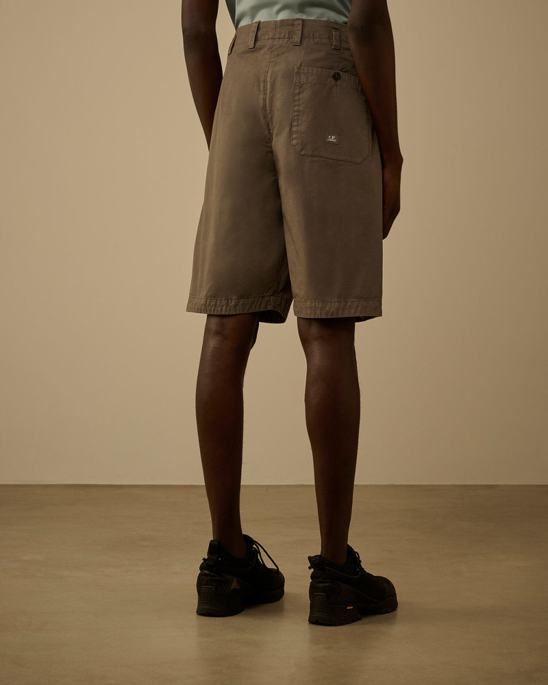 Cotton Gabardine Loose Pinces Shorts 4